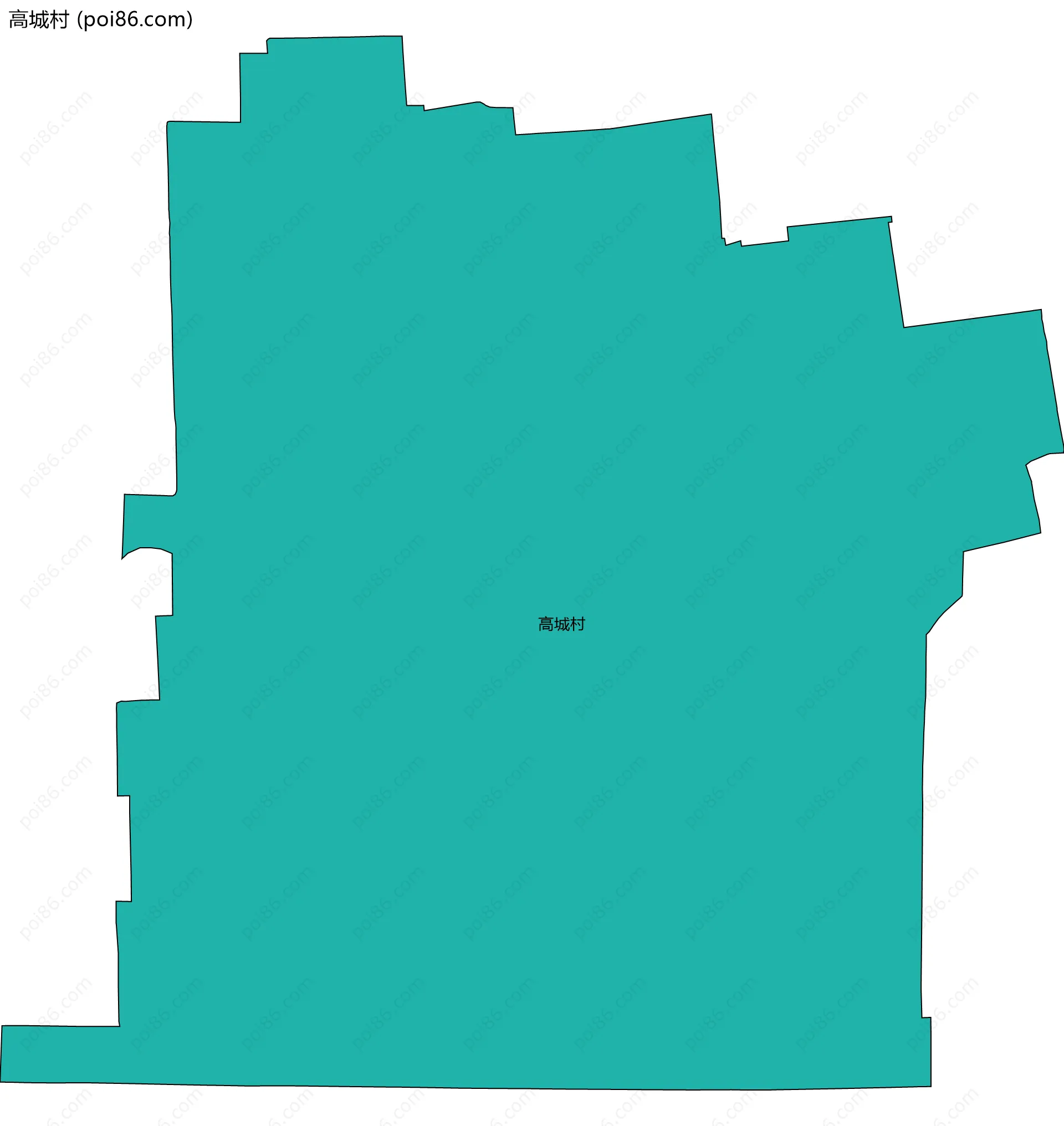 高城村边界地图