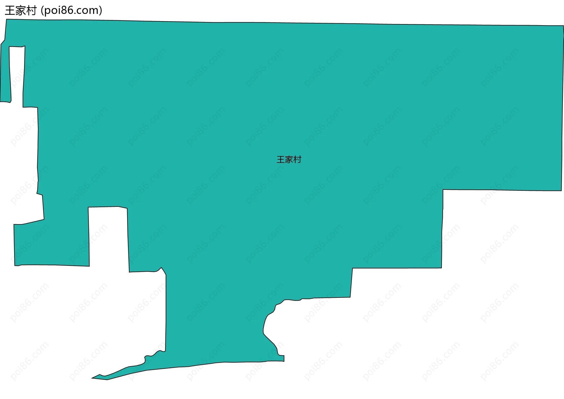 王家村边界地图