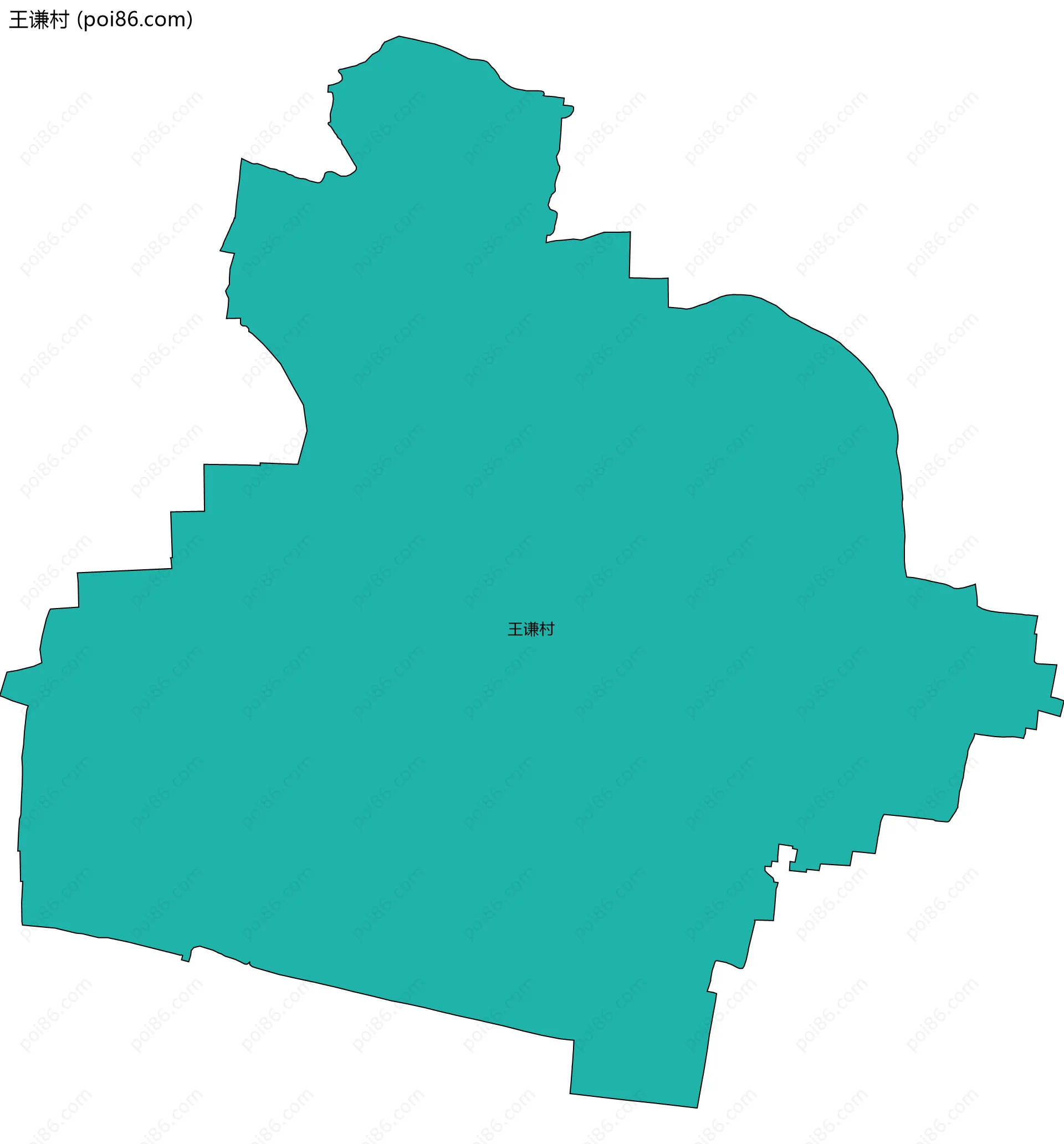 王谦村边界地图