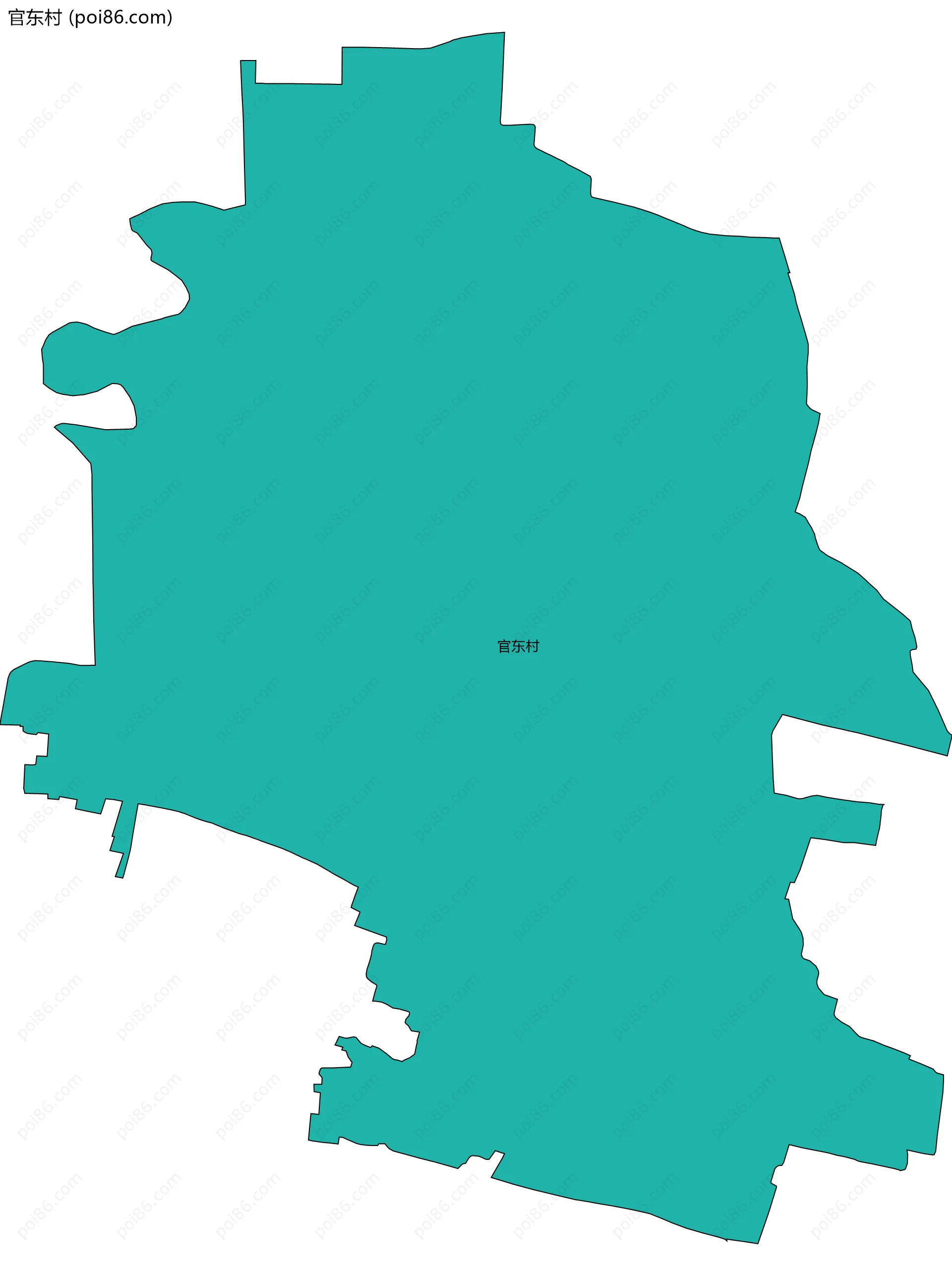 官东村边界地图