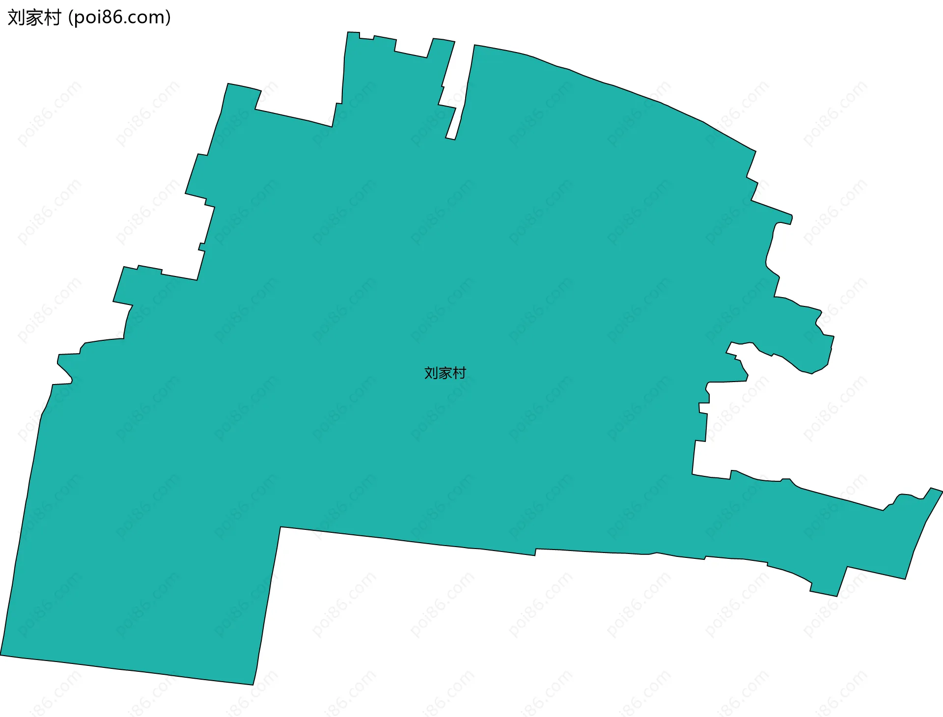 刘家村边界地图