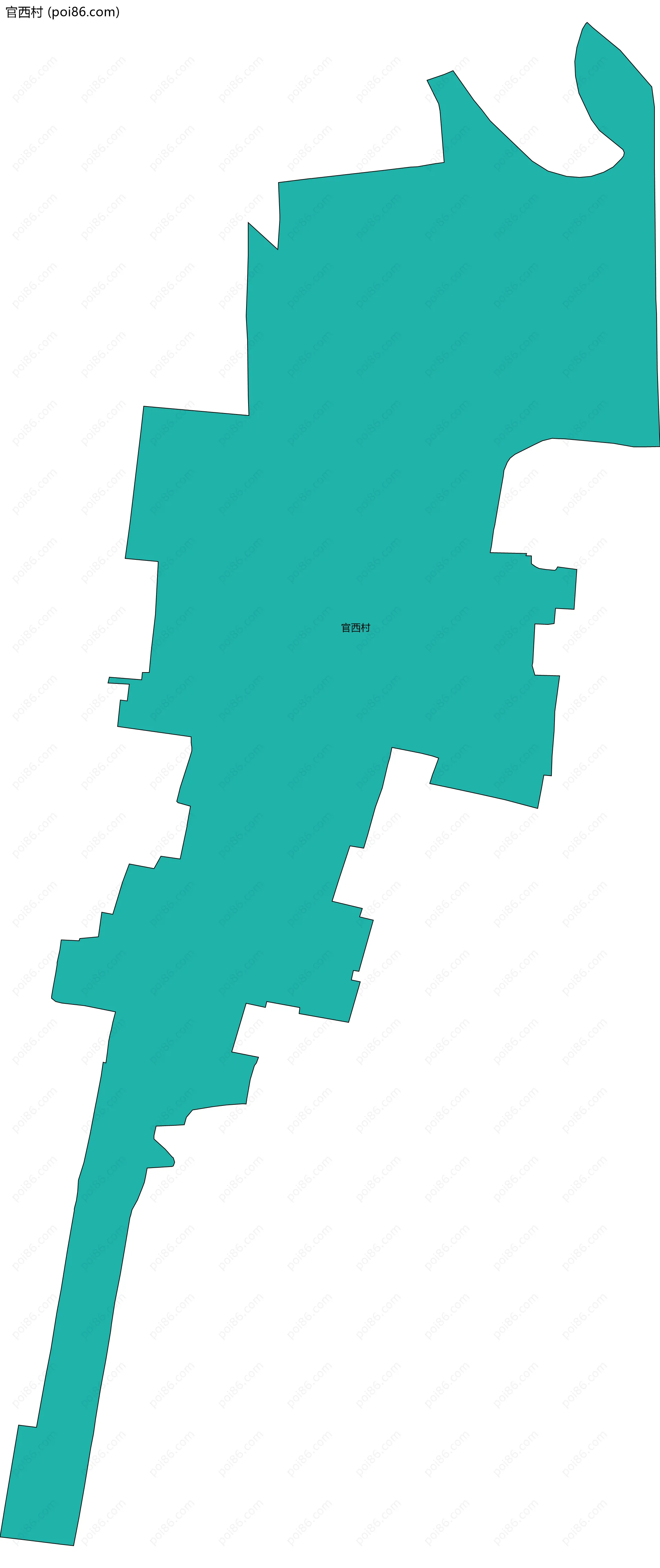 官西村边界地图