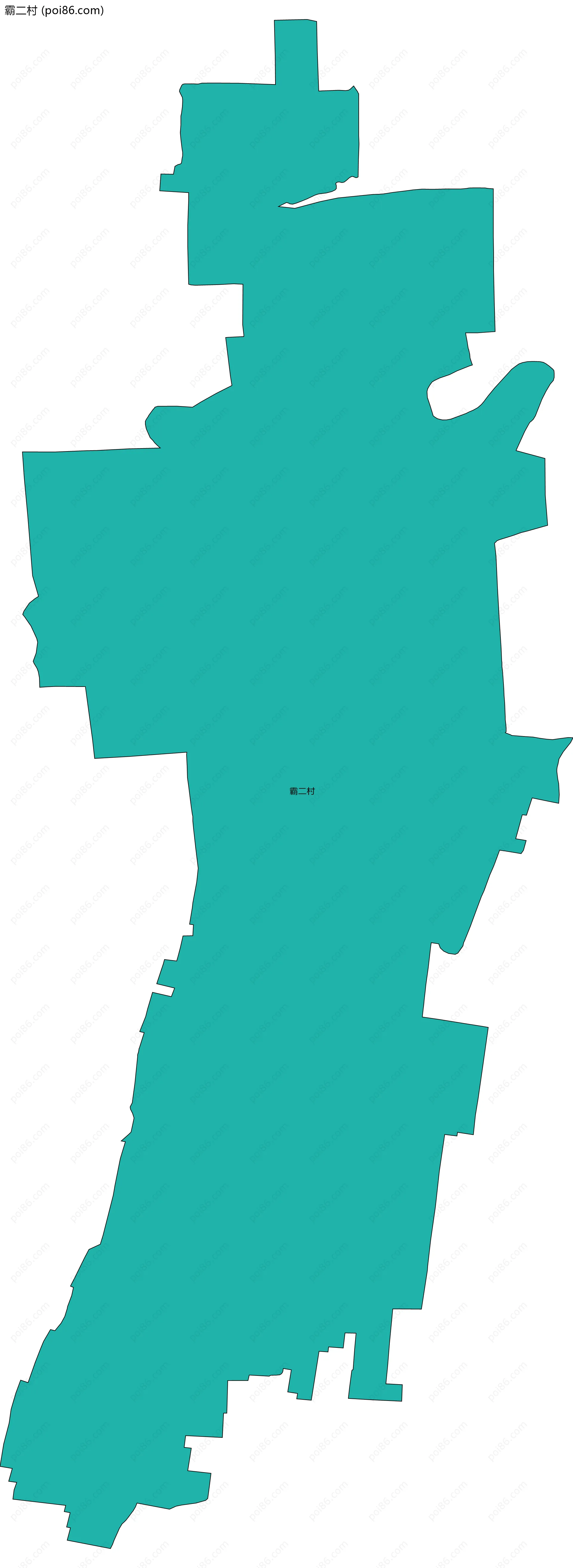 霸二村边界地图