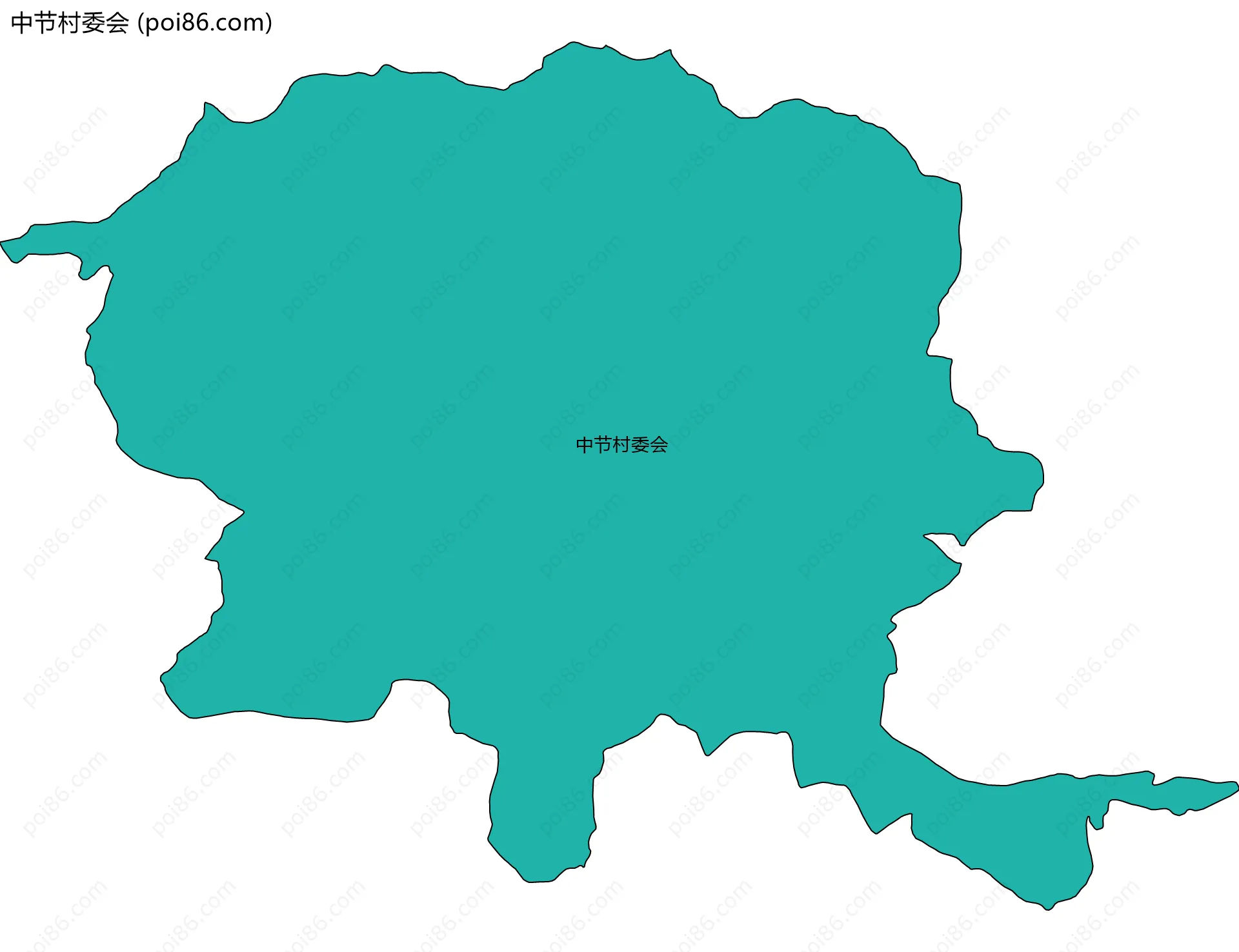 中节村委会边界地图