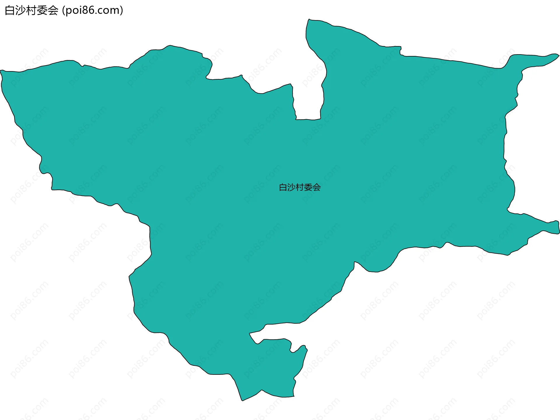 白沙村委会边界地图