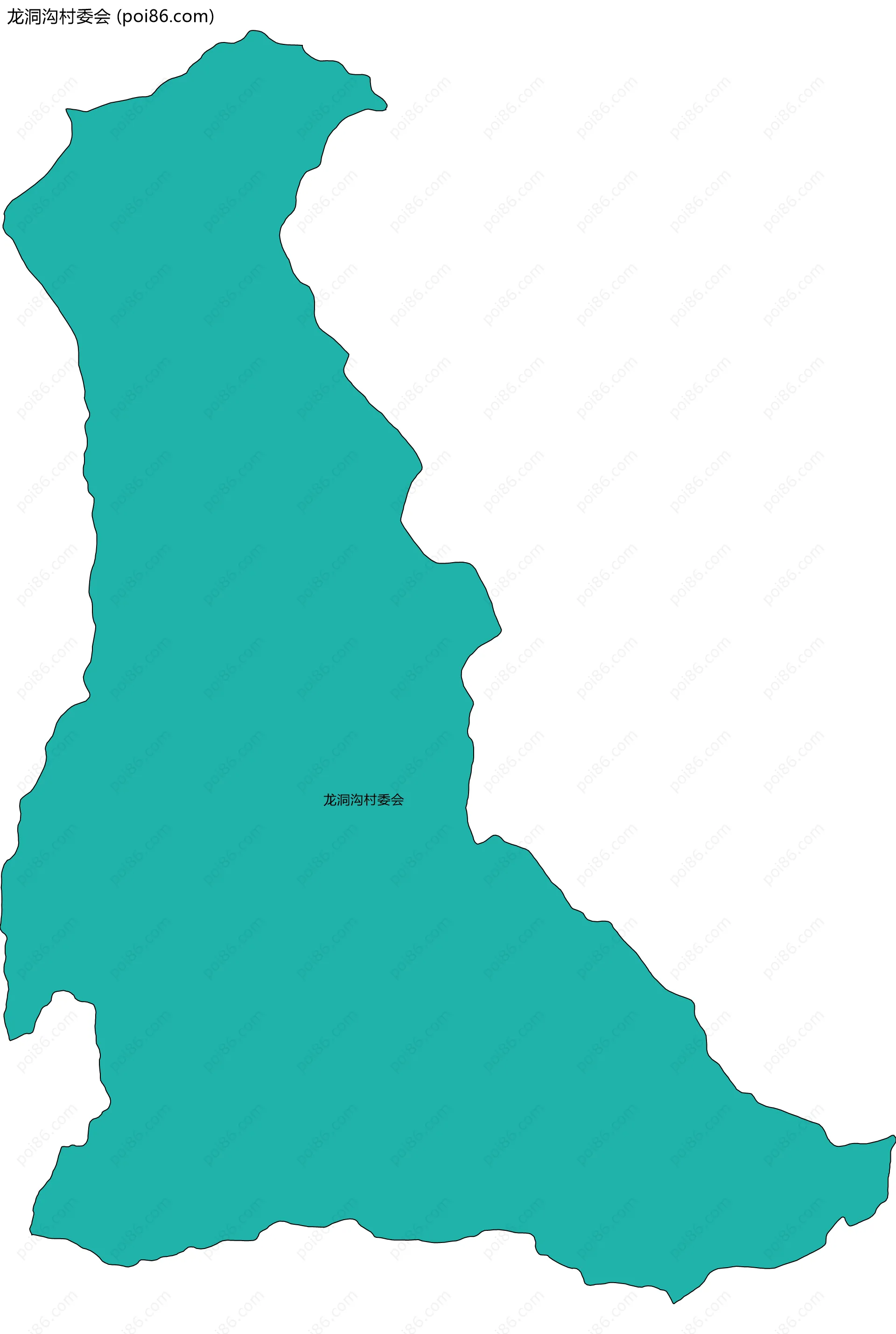 龙洞沟村委会边界地图