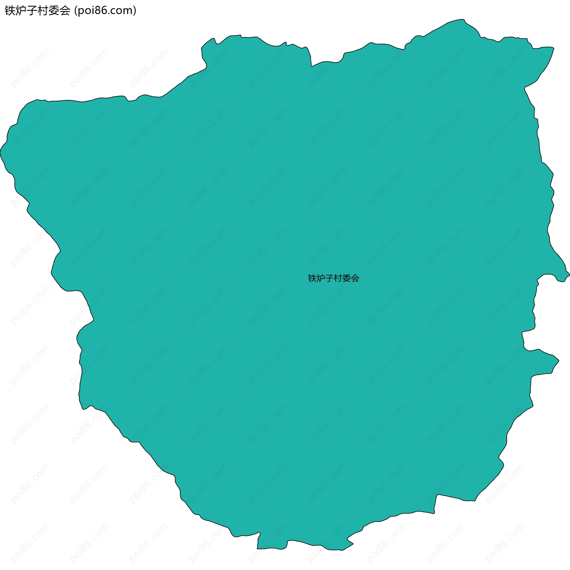 铁炉子村委会边界地图