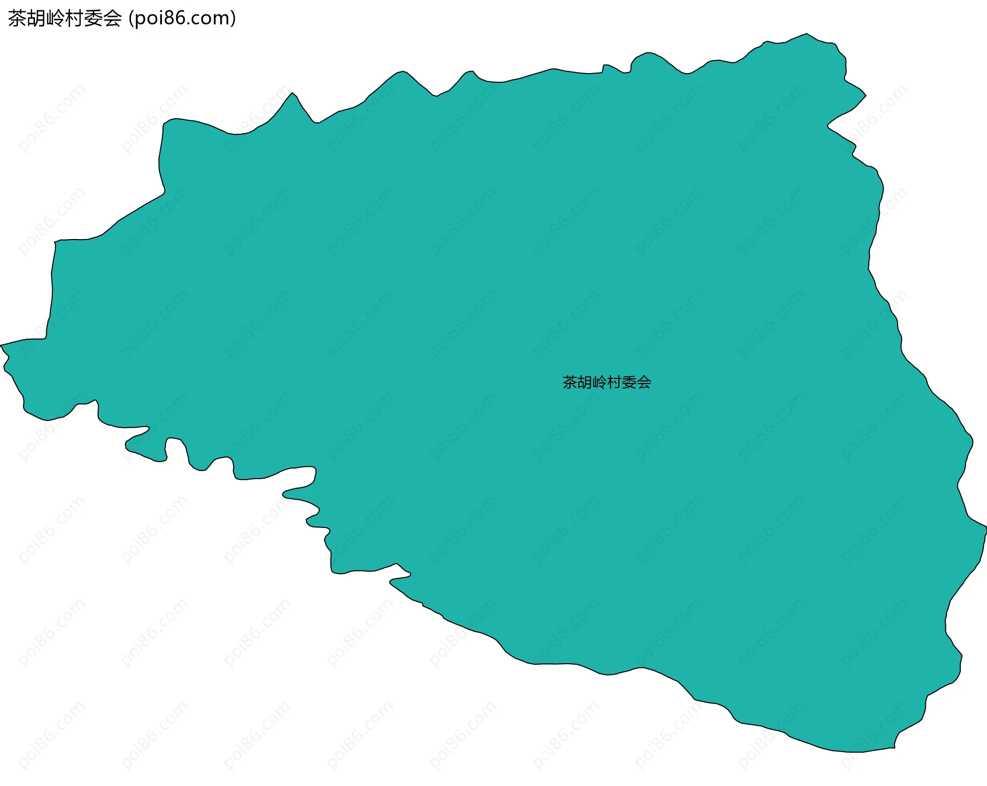 茶胡岭村委会边界地图