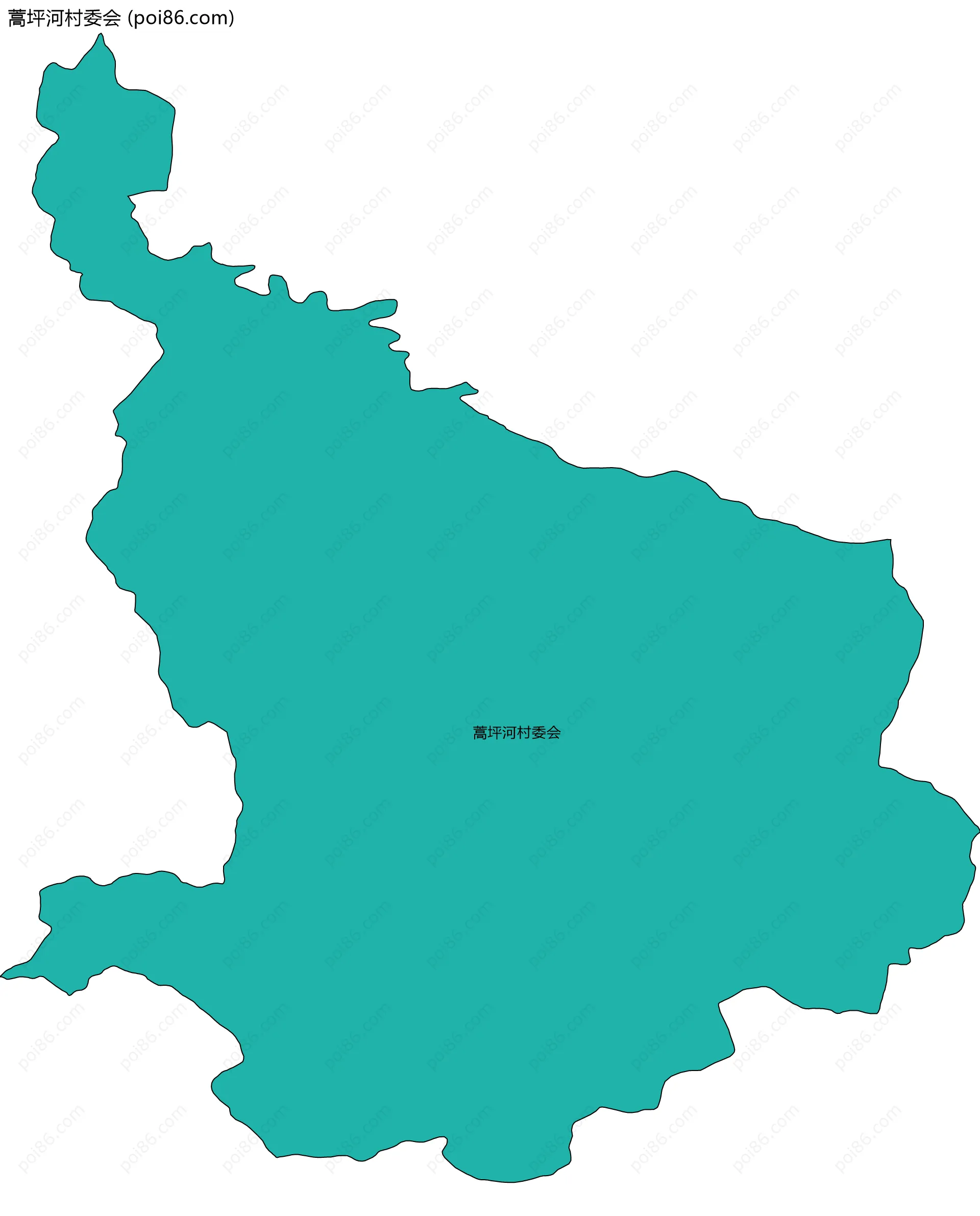 蒿坪河村委会边界地图