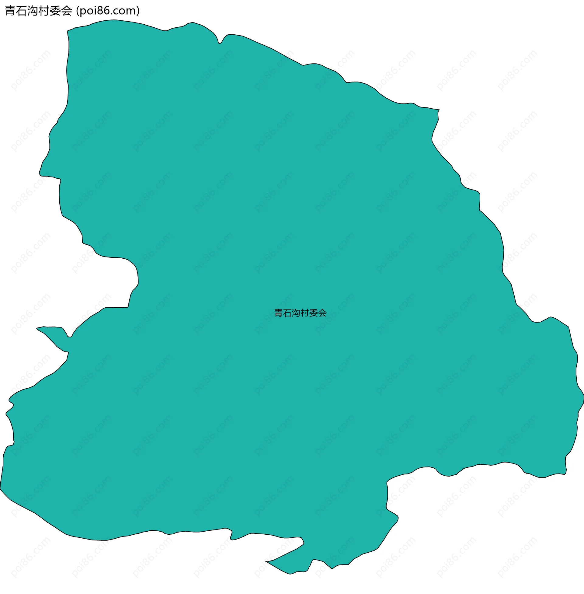 青石沟村委会边界地图