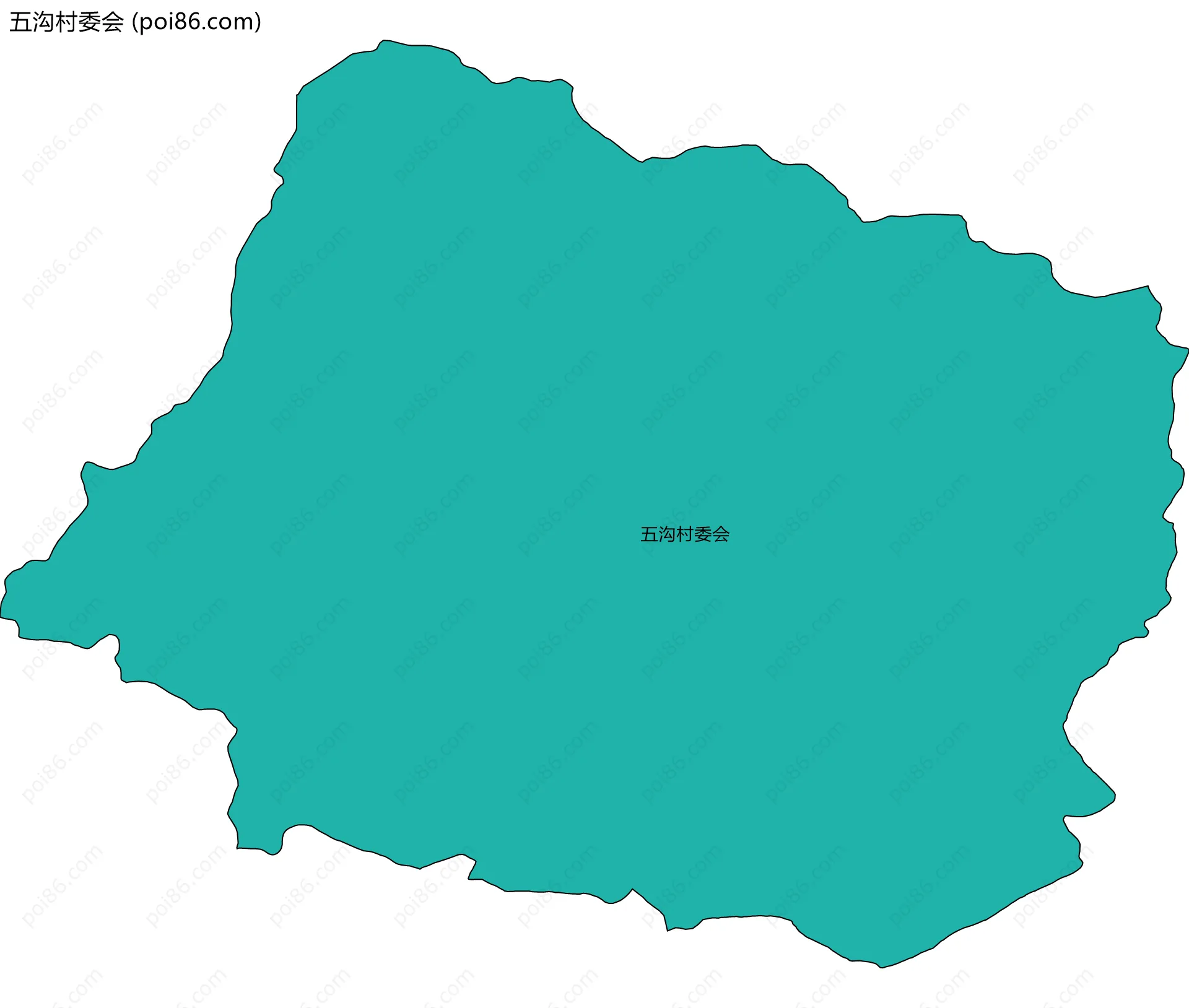 五沟村委会边界地图