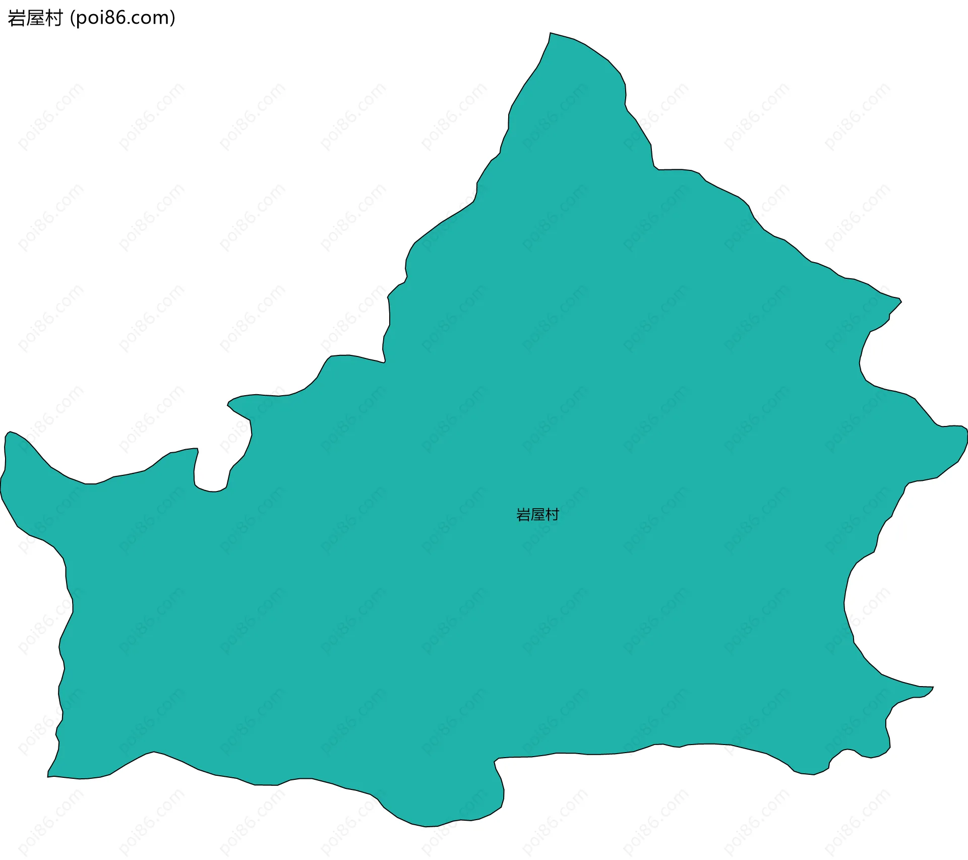 岩屋村边界地图