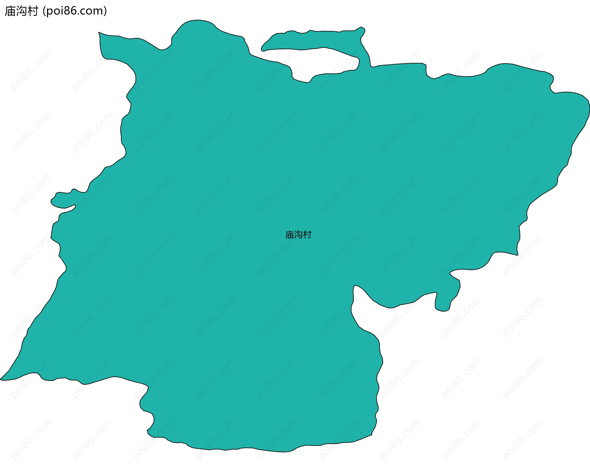 庙沟村边界地图