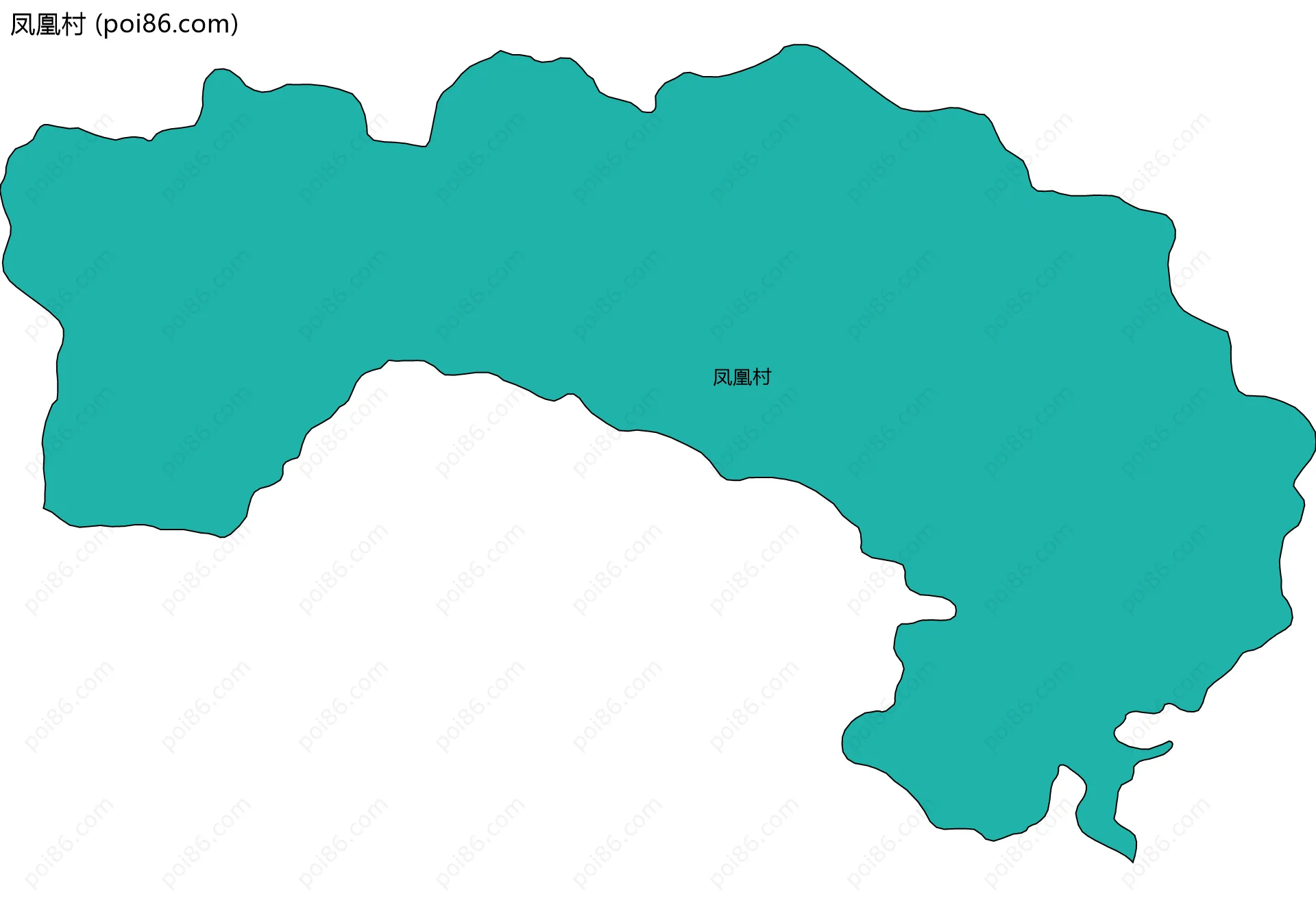 凤凰村边界地图