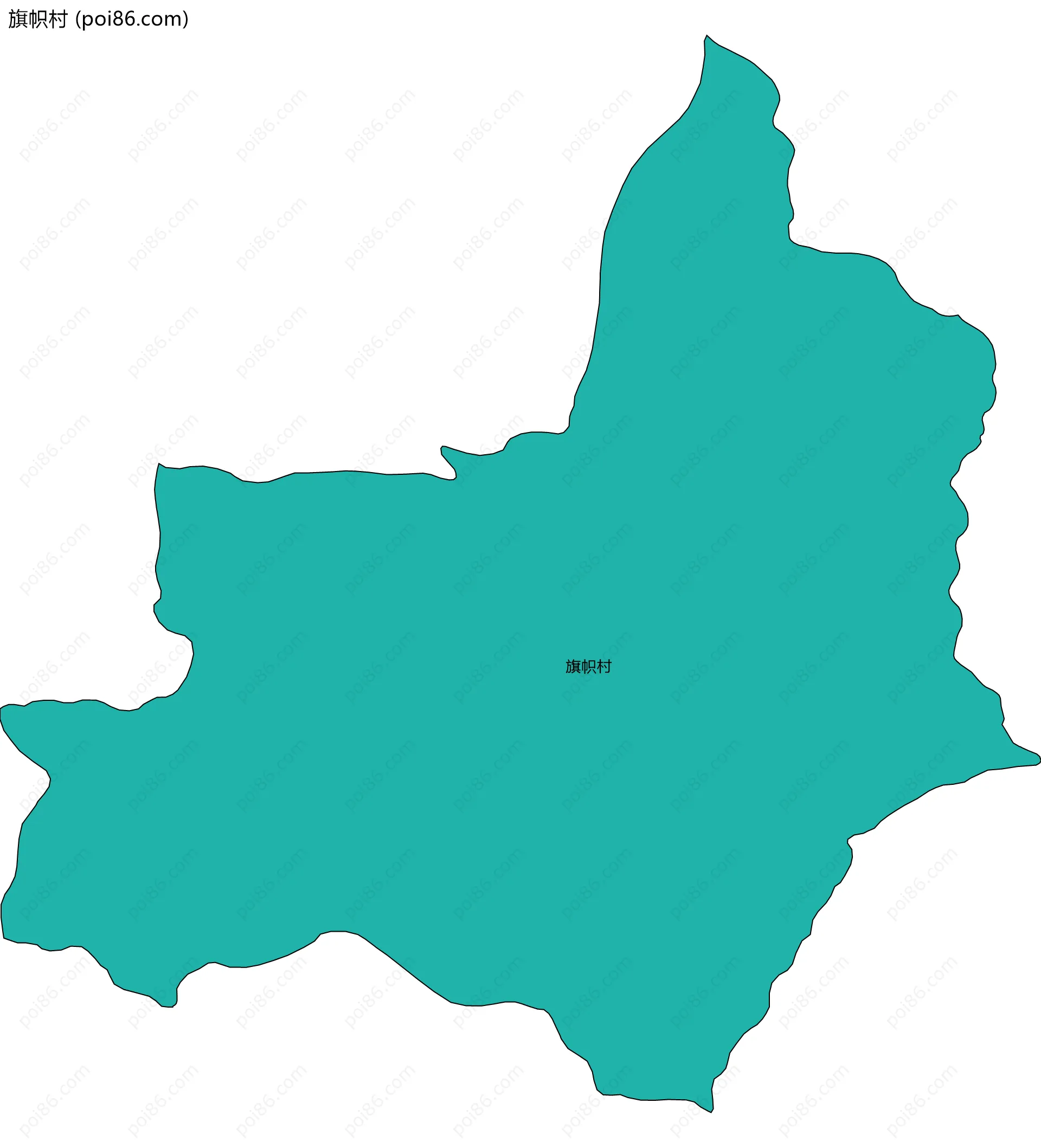 旗帜村边界地图