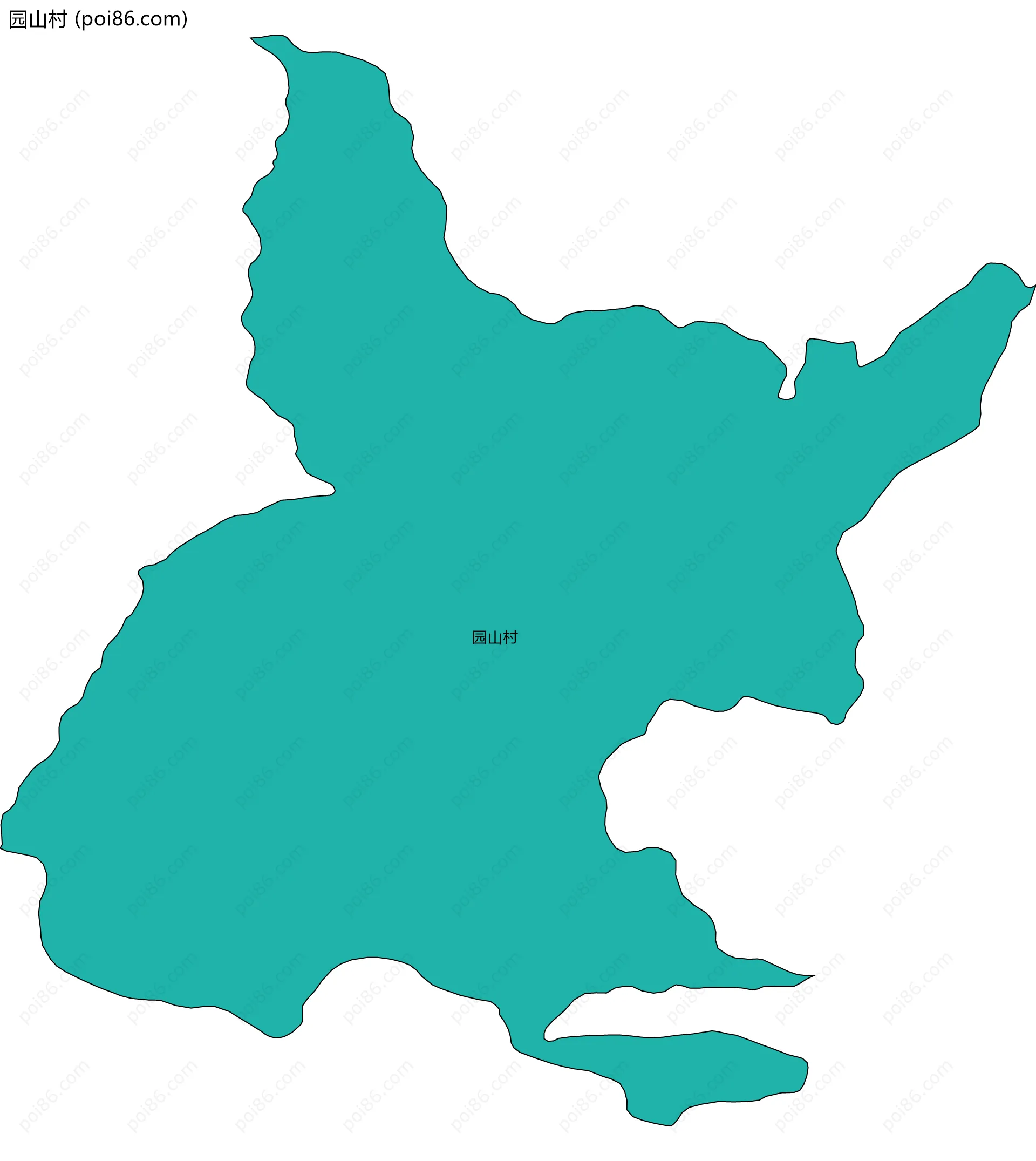 园山村边界地图