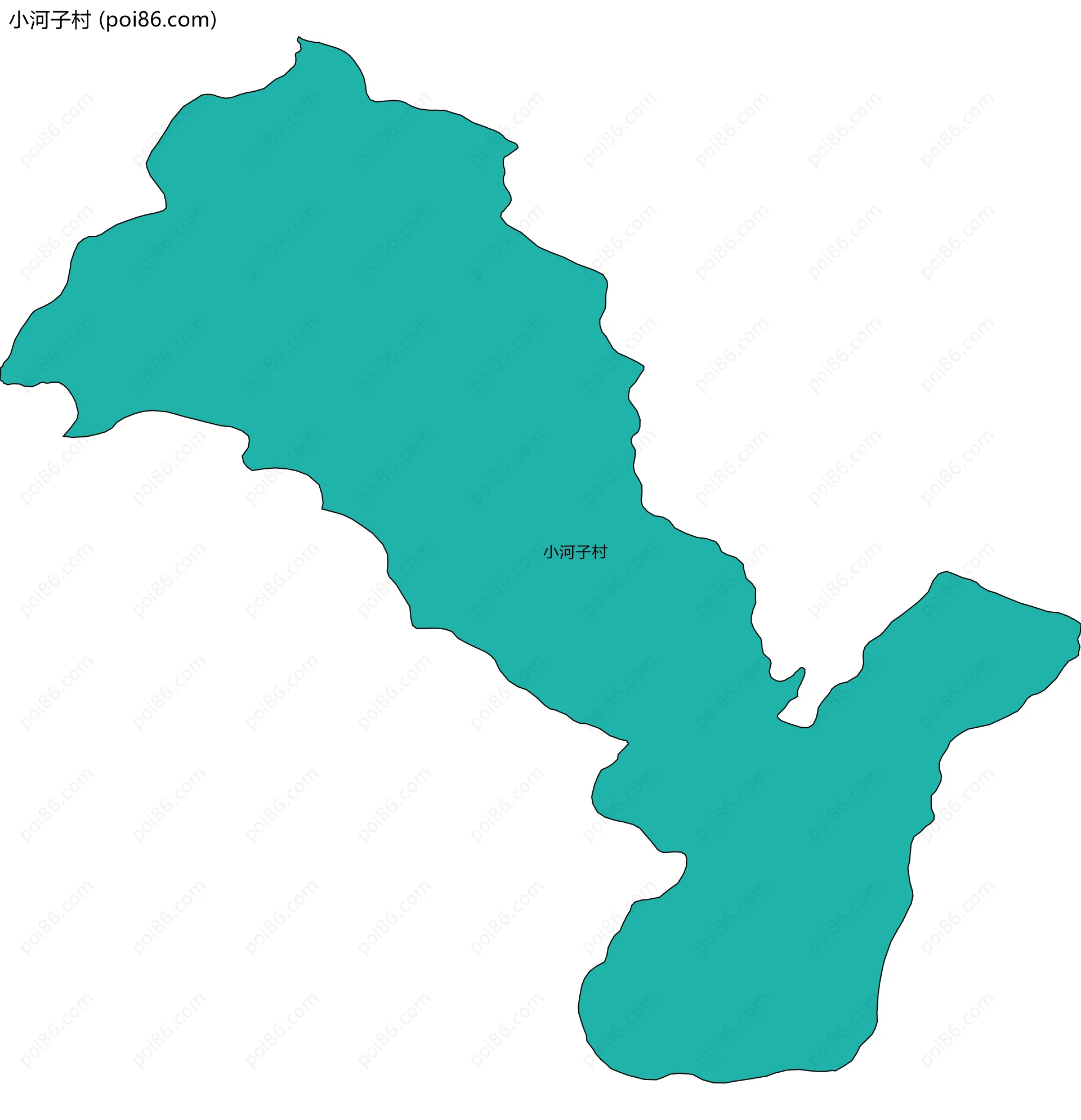 小河子村边界地图