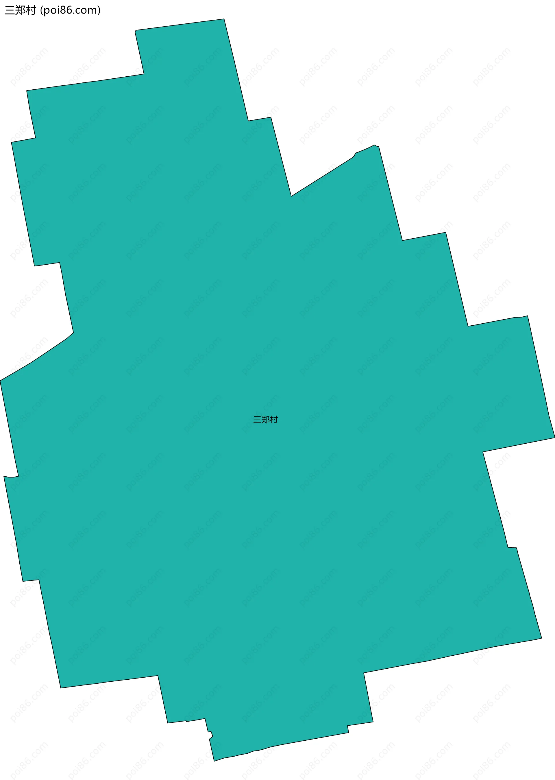 三郑村边界地图