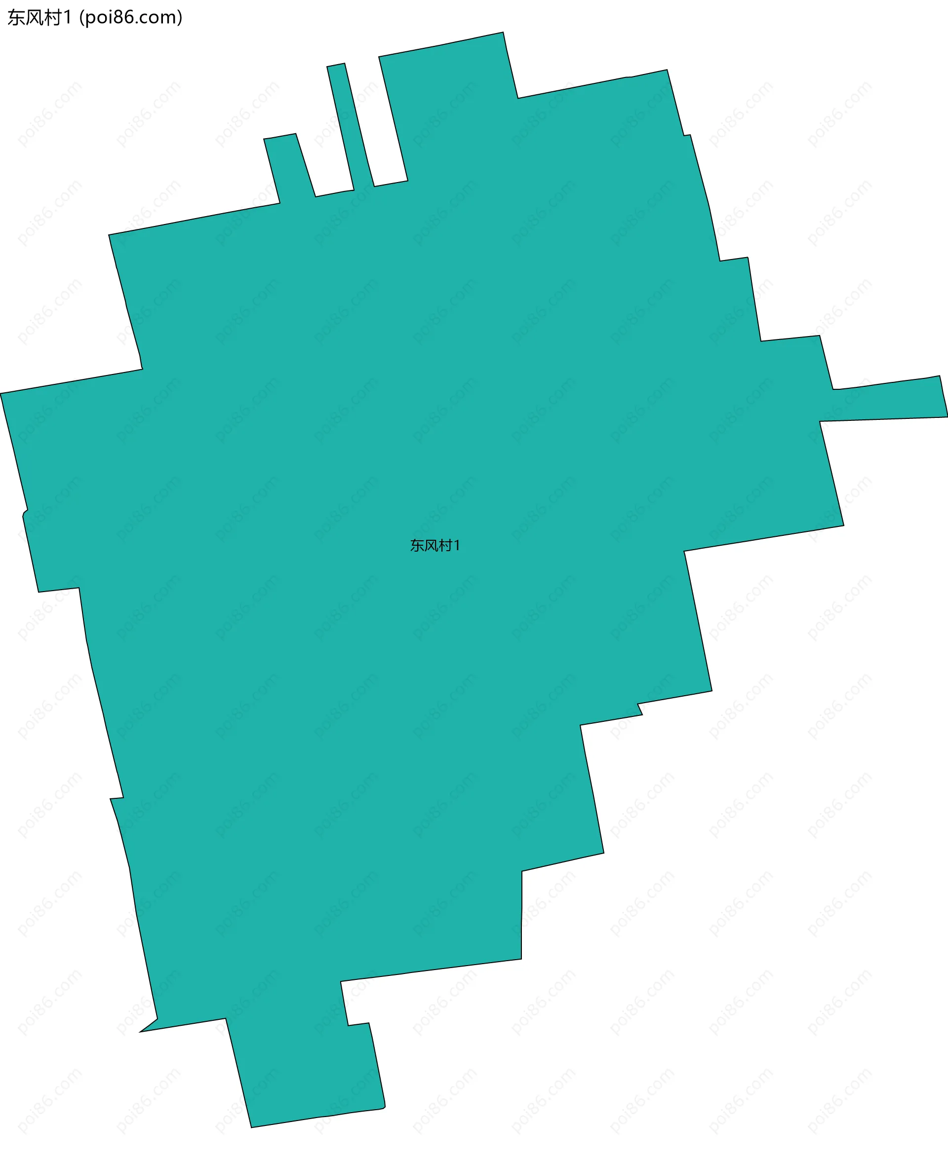东风村1边界地图