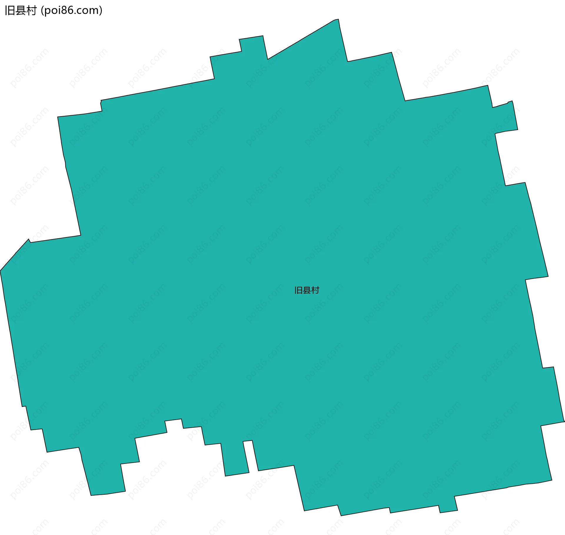 旧县村边界地图