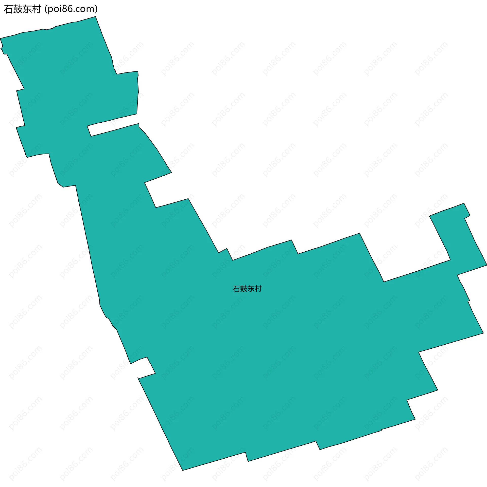 石鼓东村边界地图