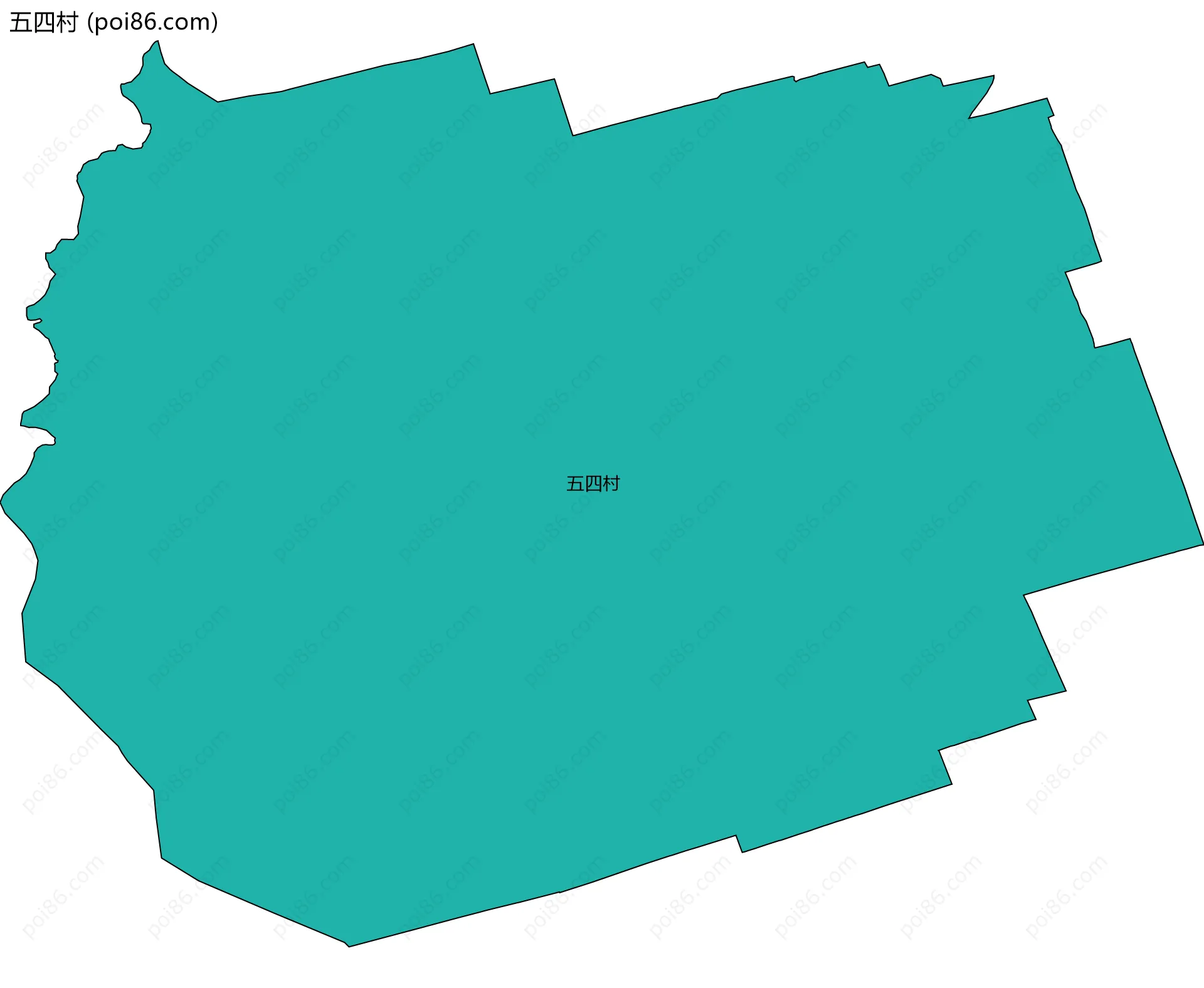 五四村边界地图