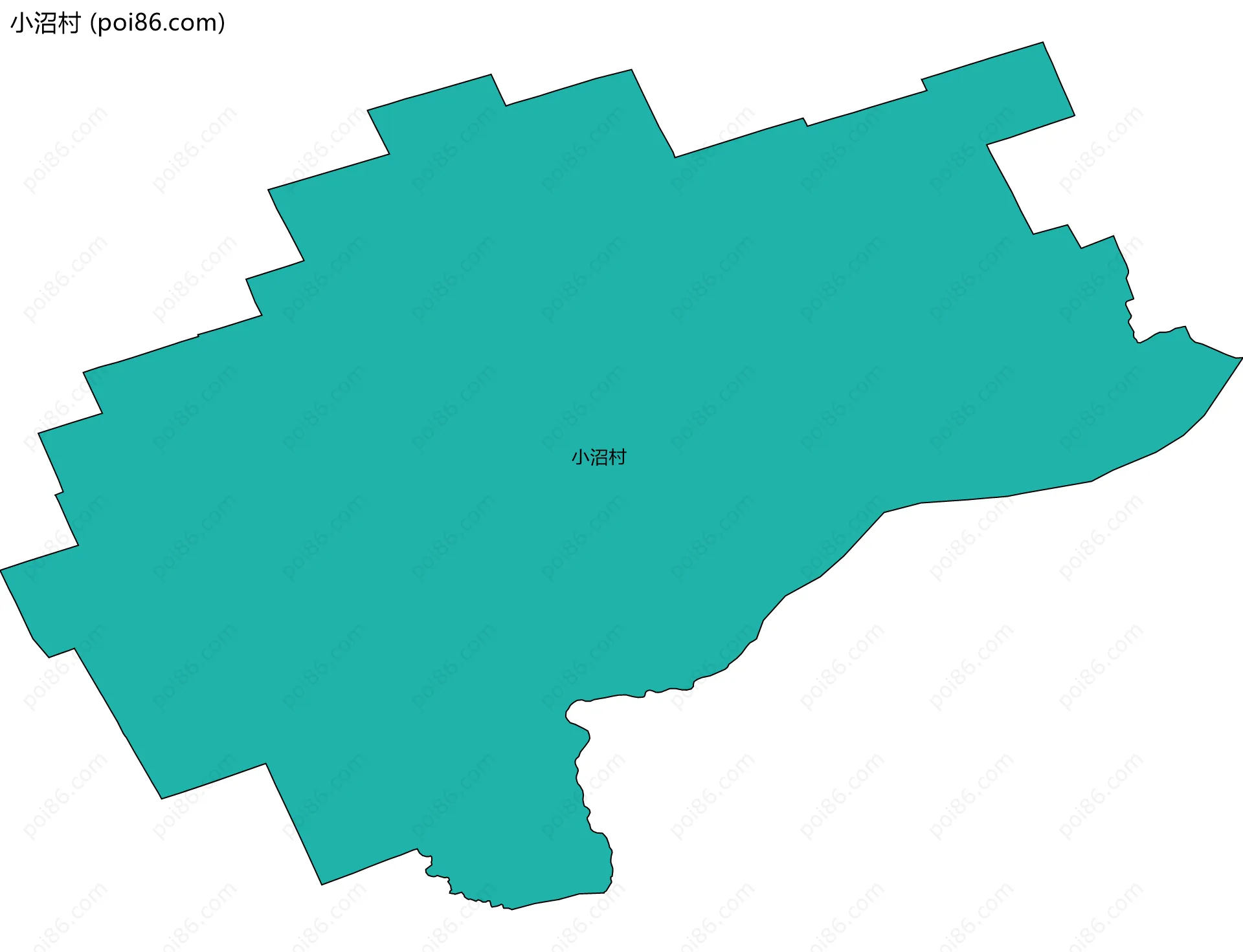 小沼村边界地图