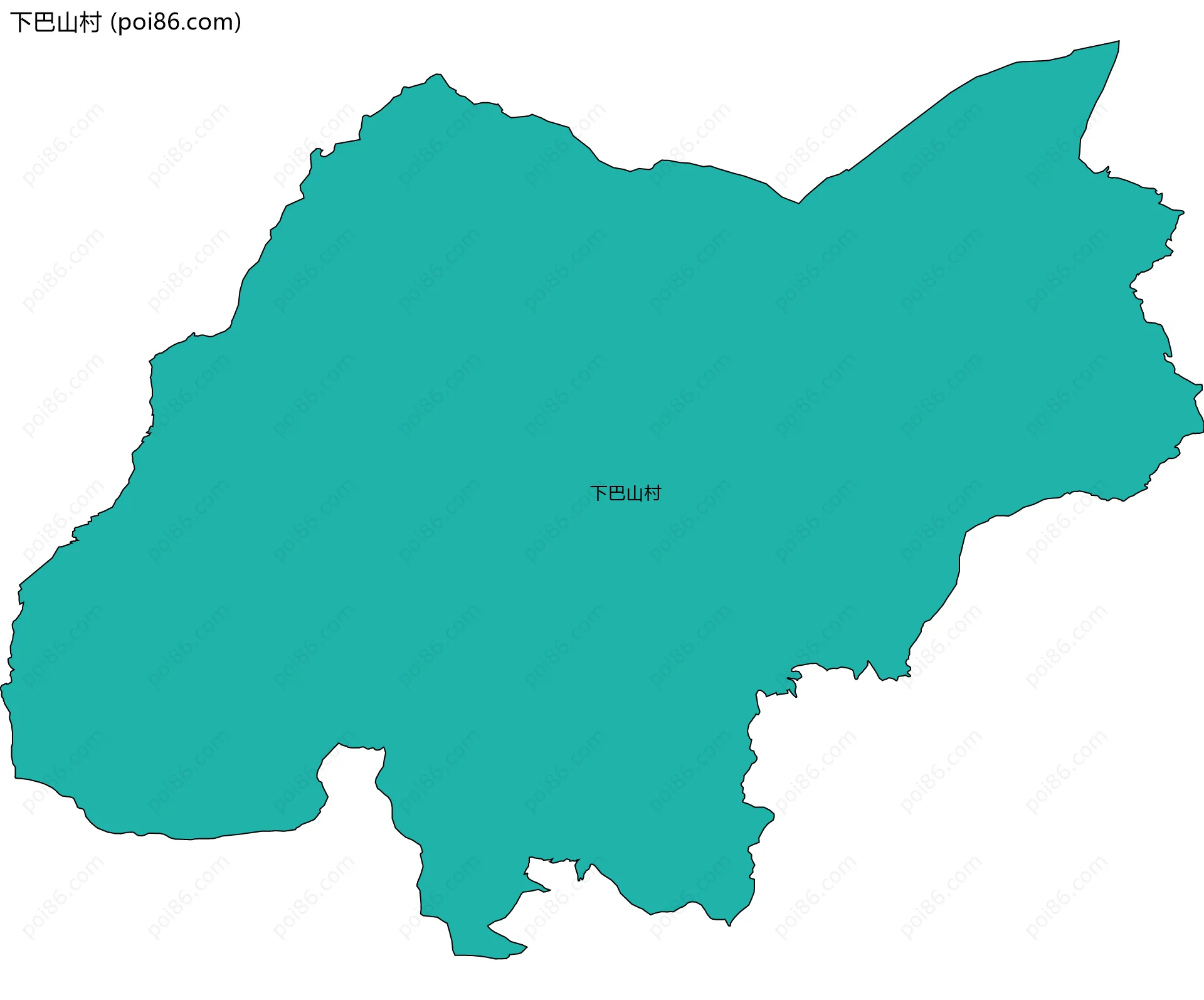 下巴山村边界地图