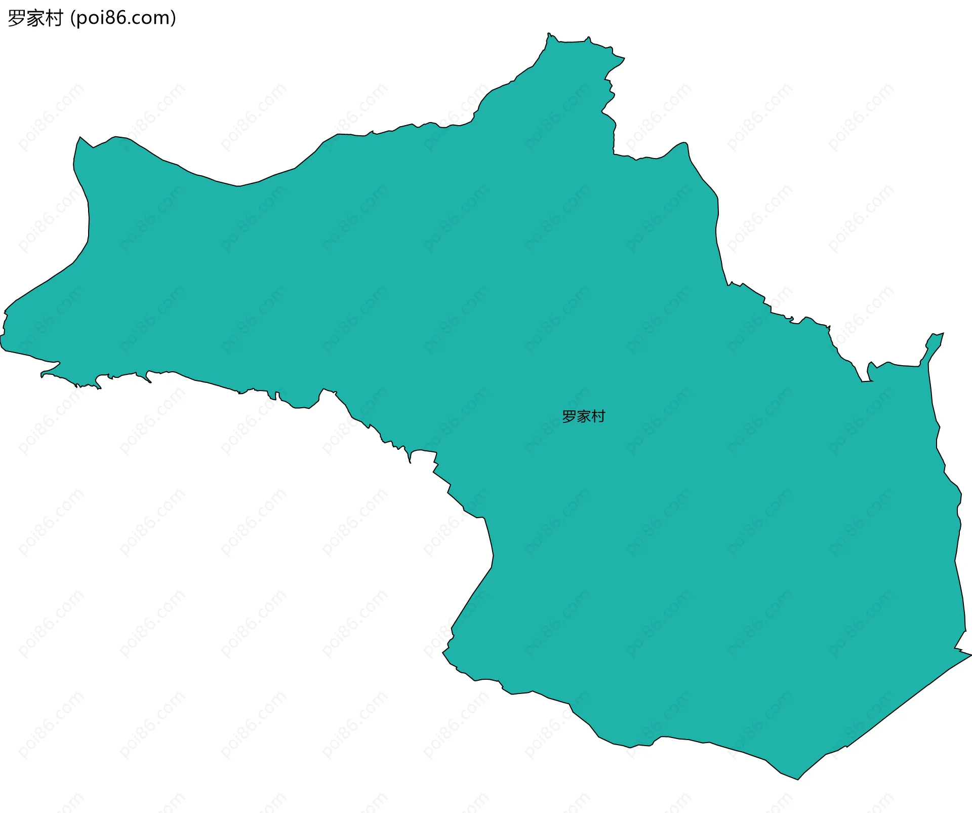 罗家村边界地图
