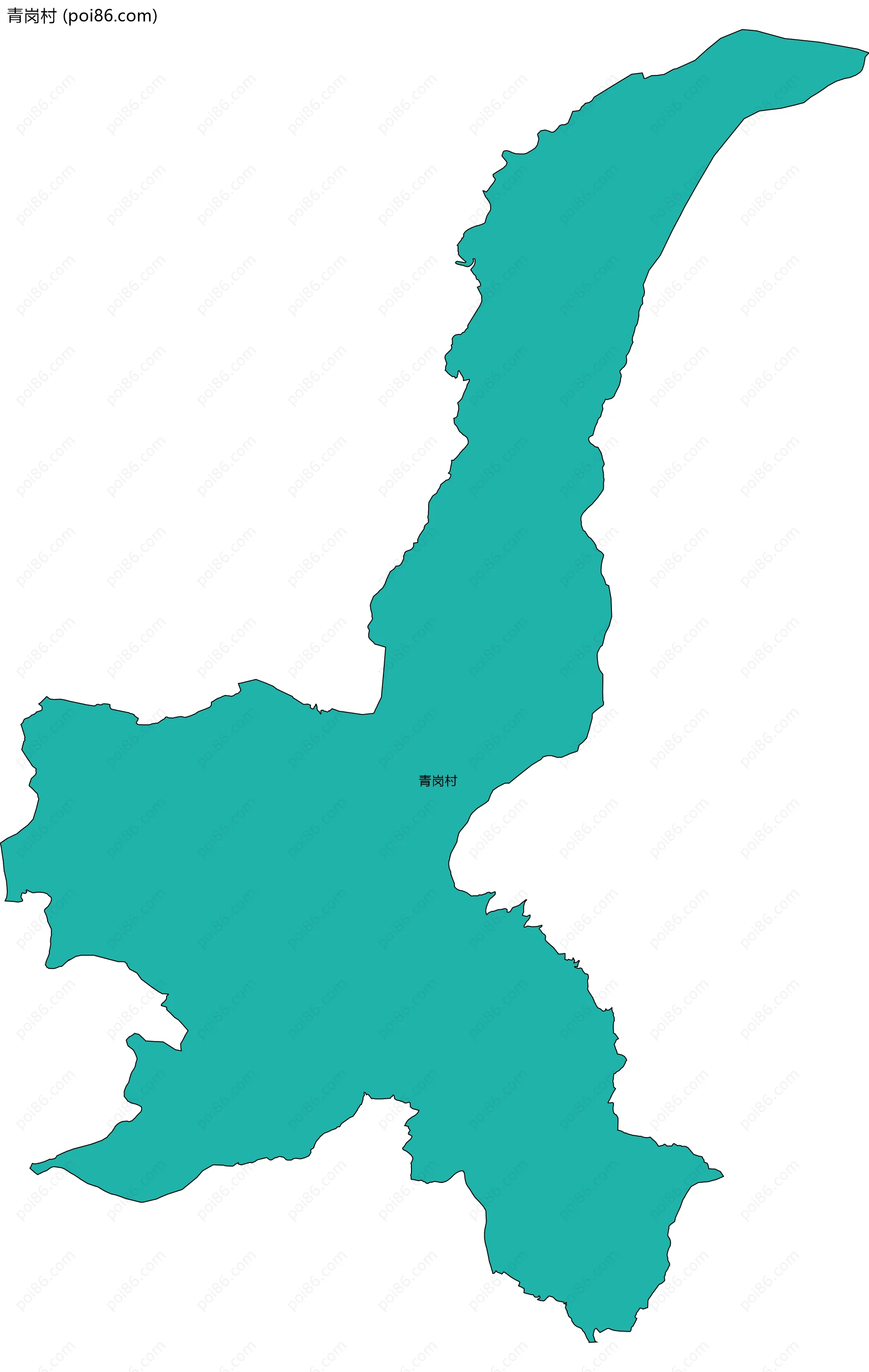 青岗村边界地图