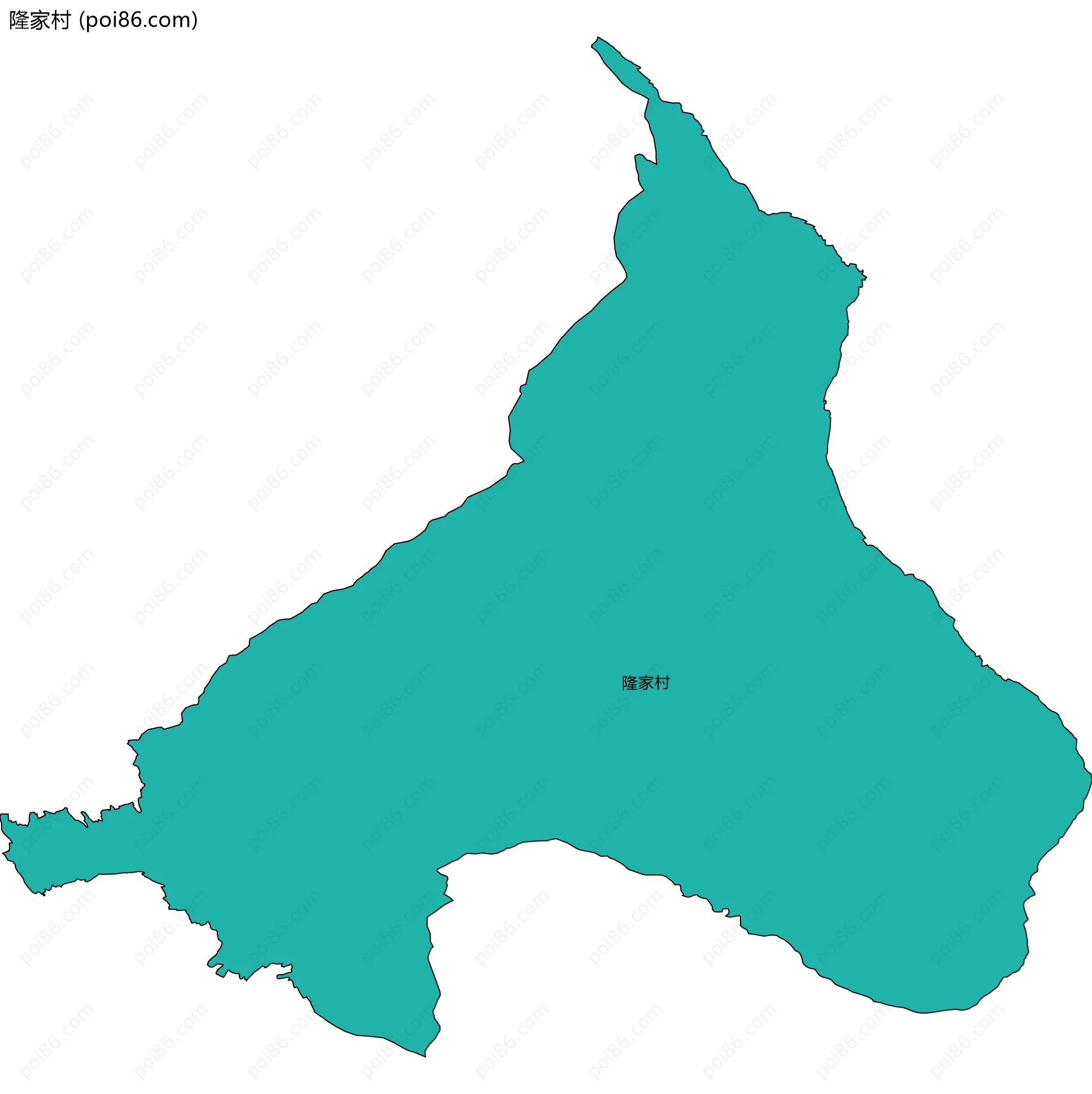 隆家村边界地图