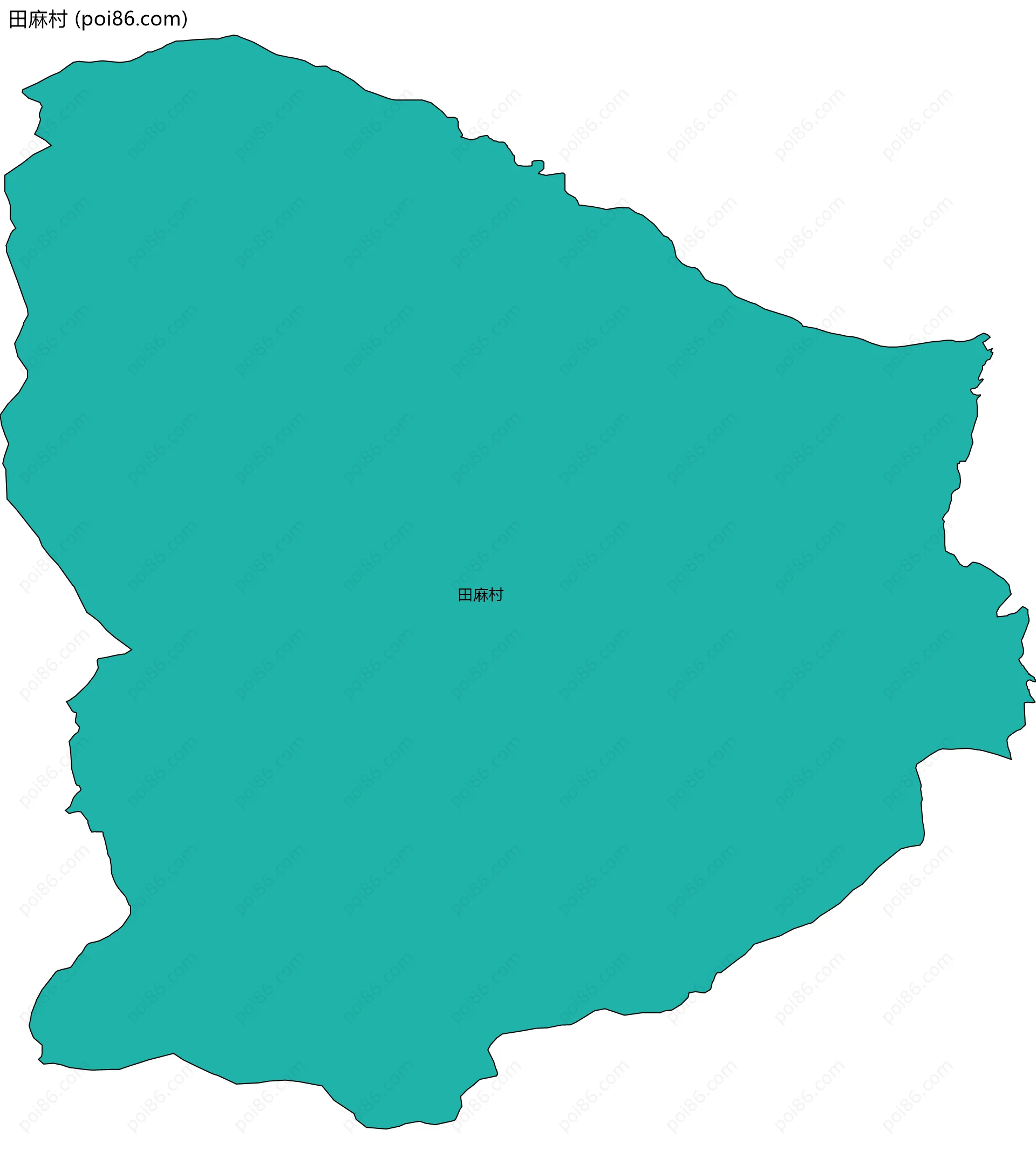 田麻村边界地图
