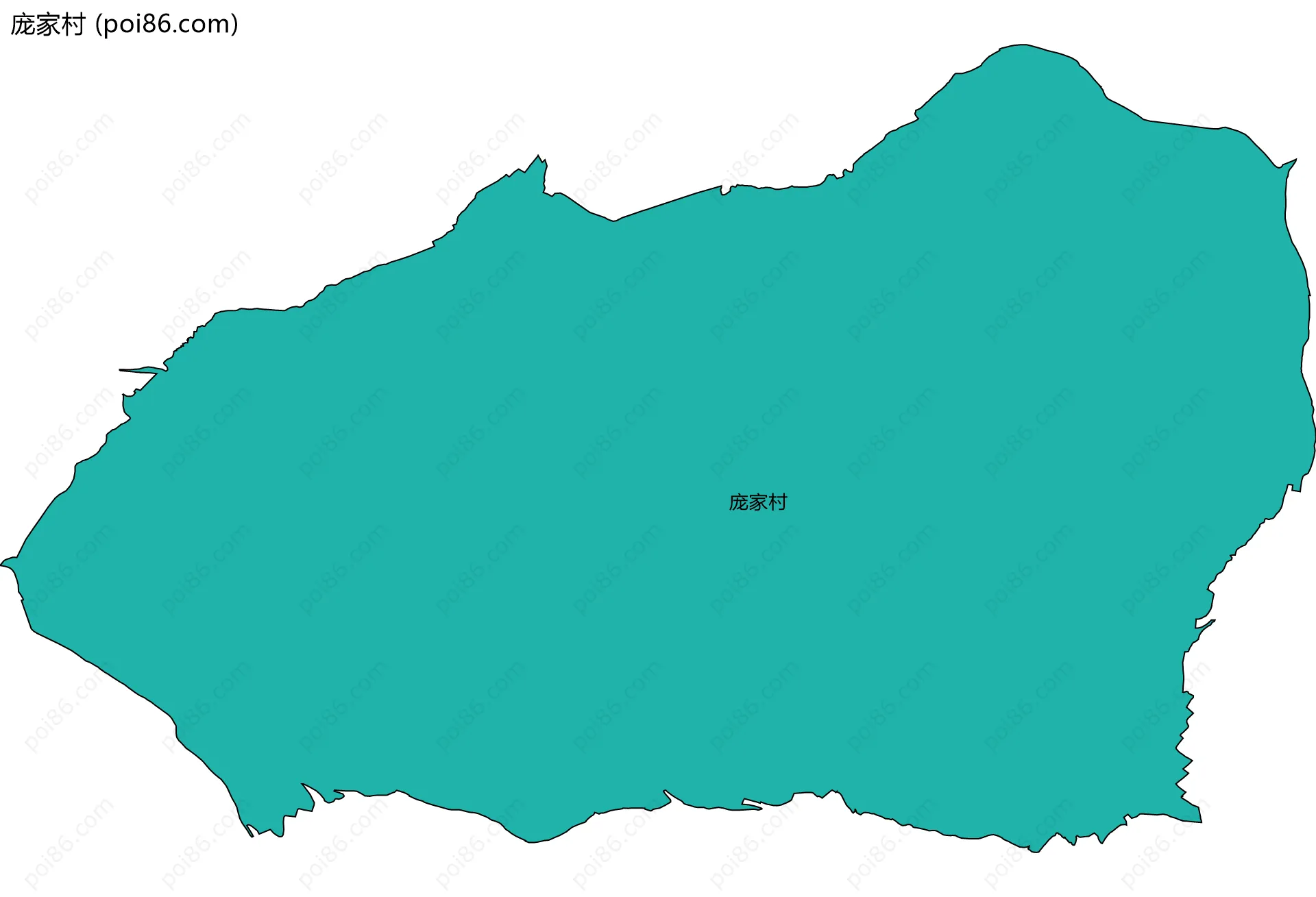庞家村边界地图
