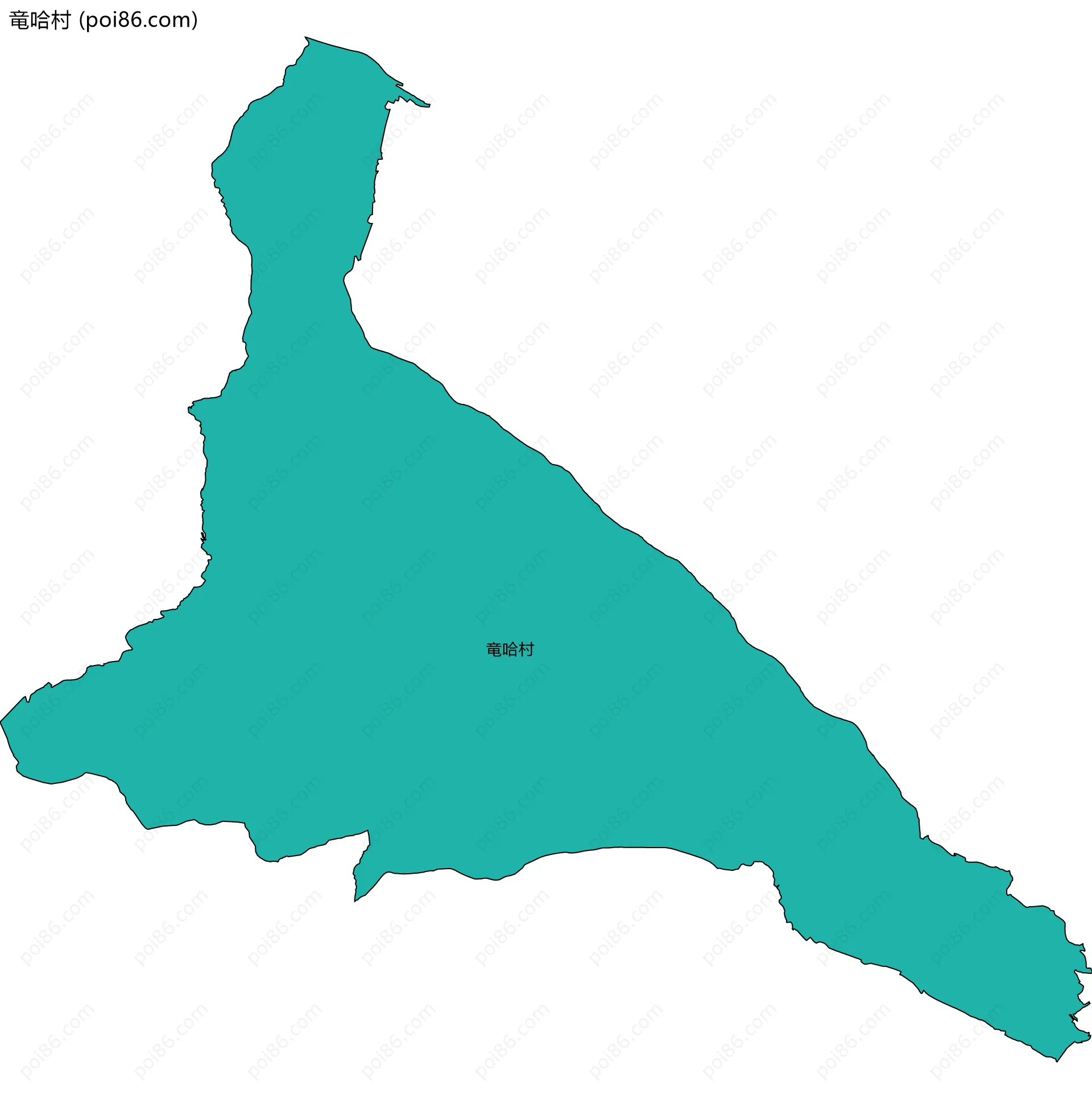 竜哈村边界地图