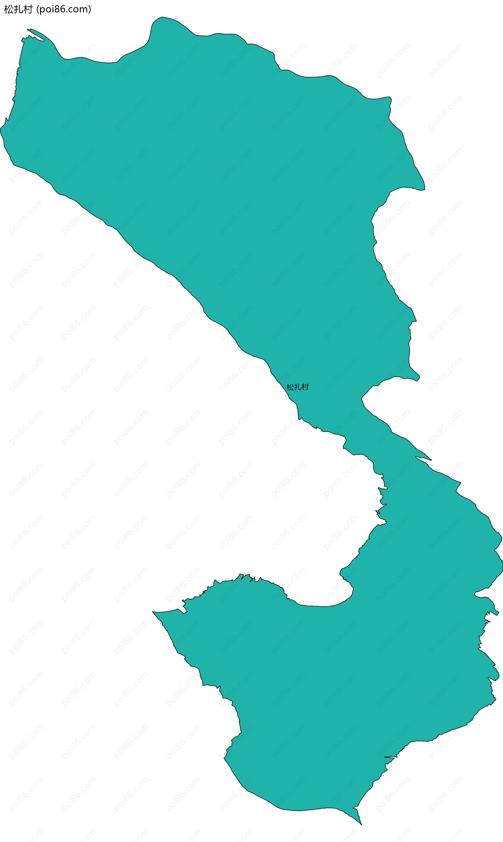 松扎村边界地图