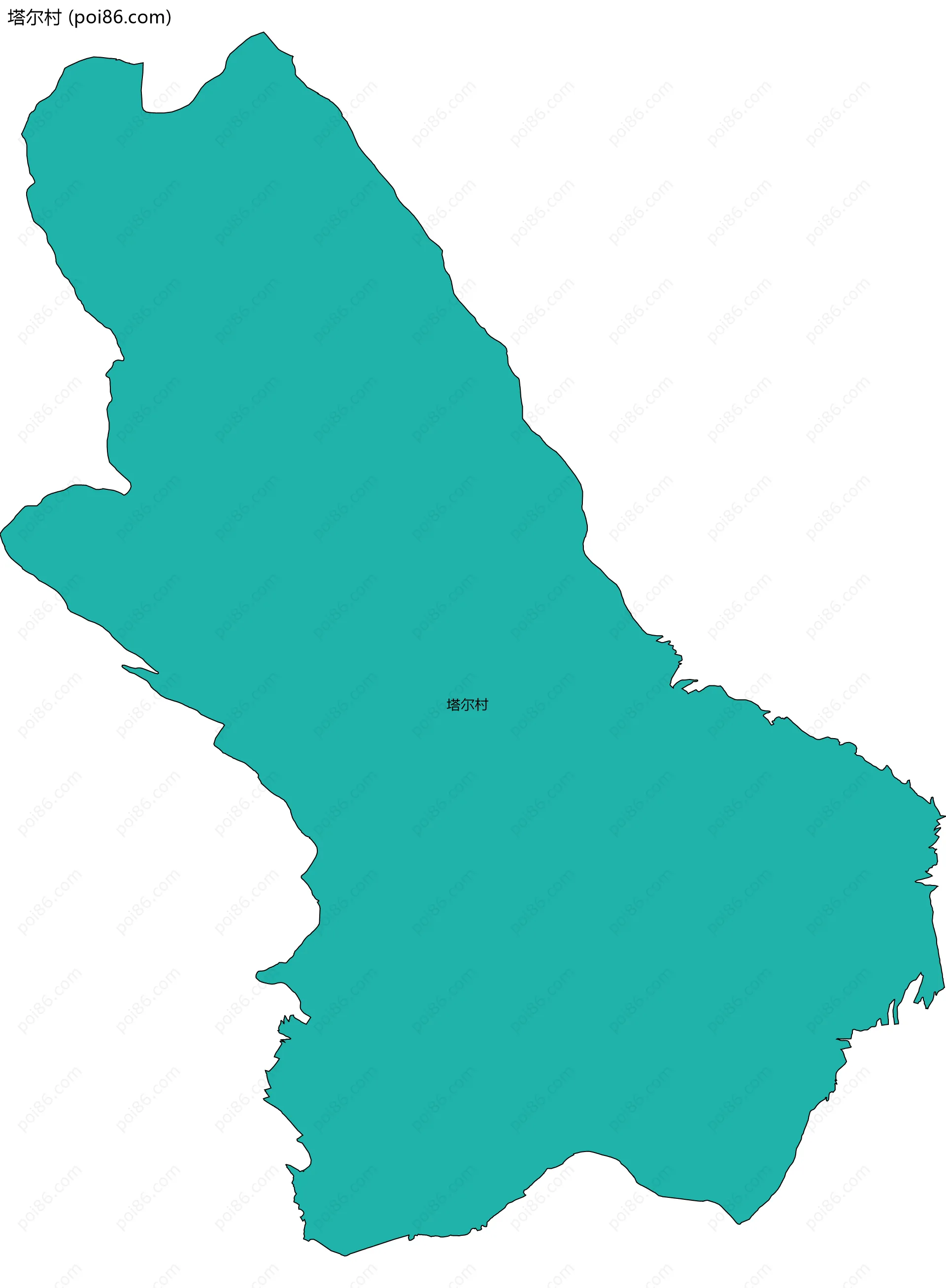 塔尔村边界地图