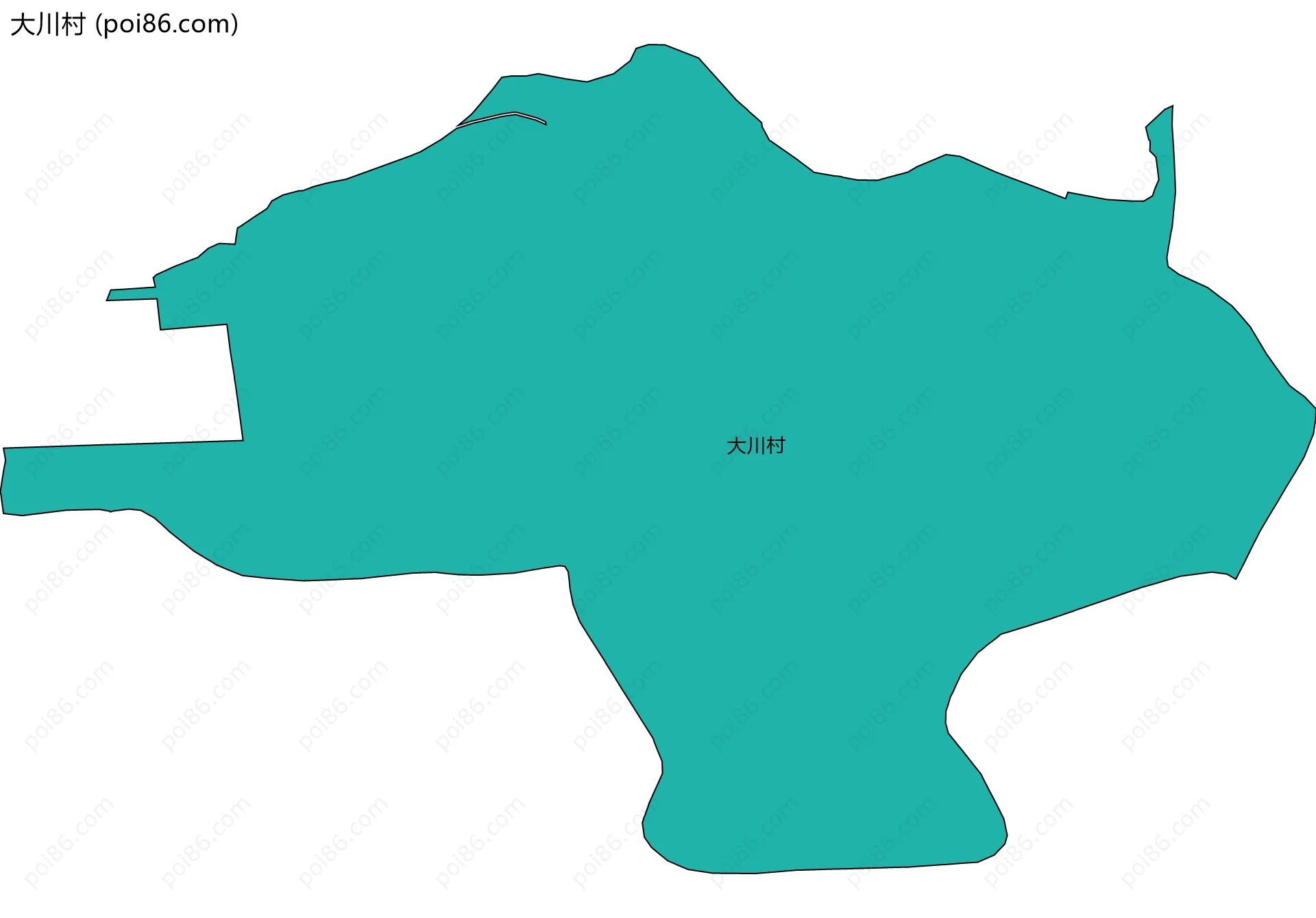大川村边界地图