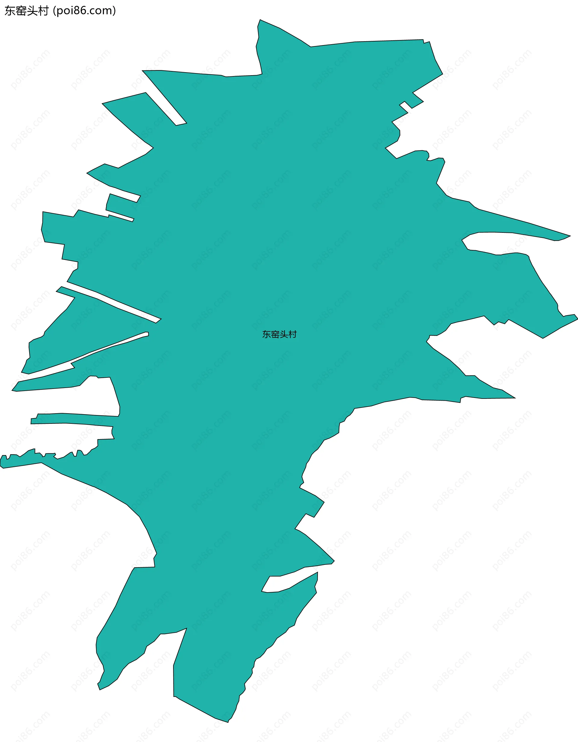 东窑头村边界地图