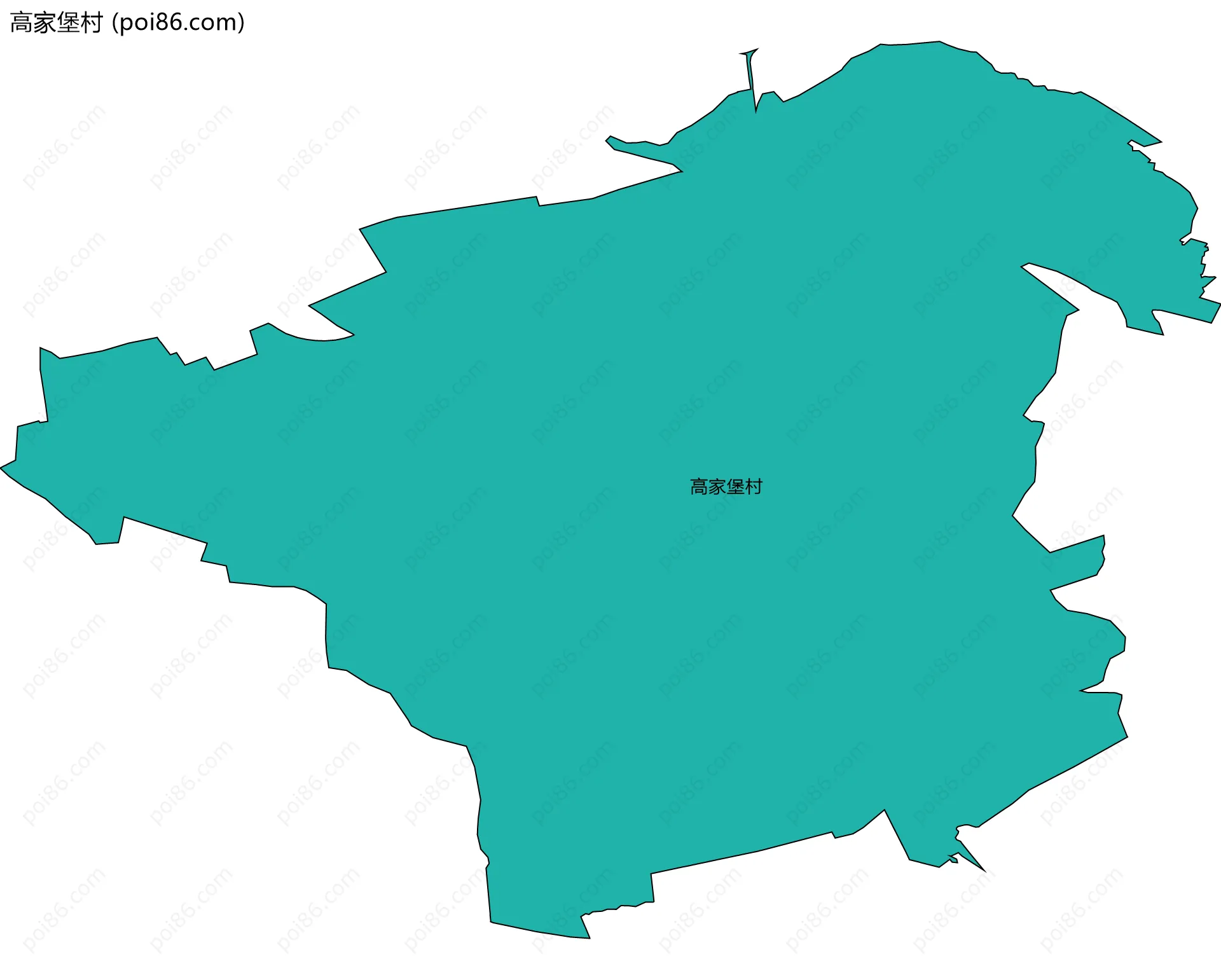 高家堡村边界地图