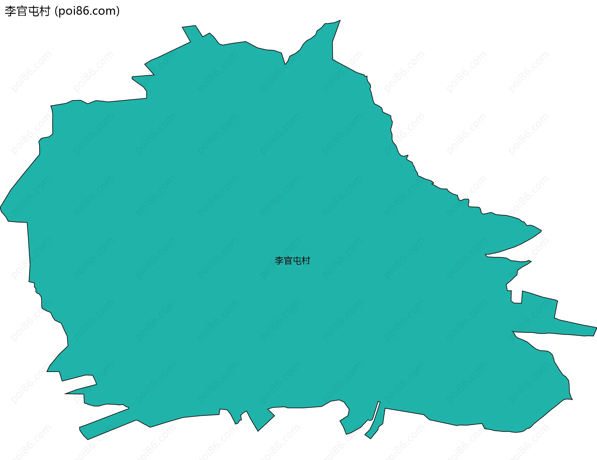 李官屯村边界地图