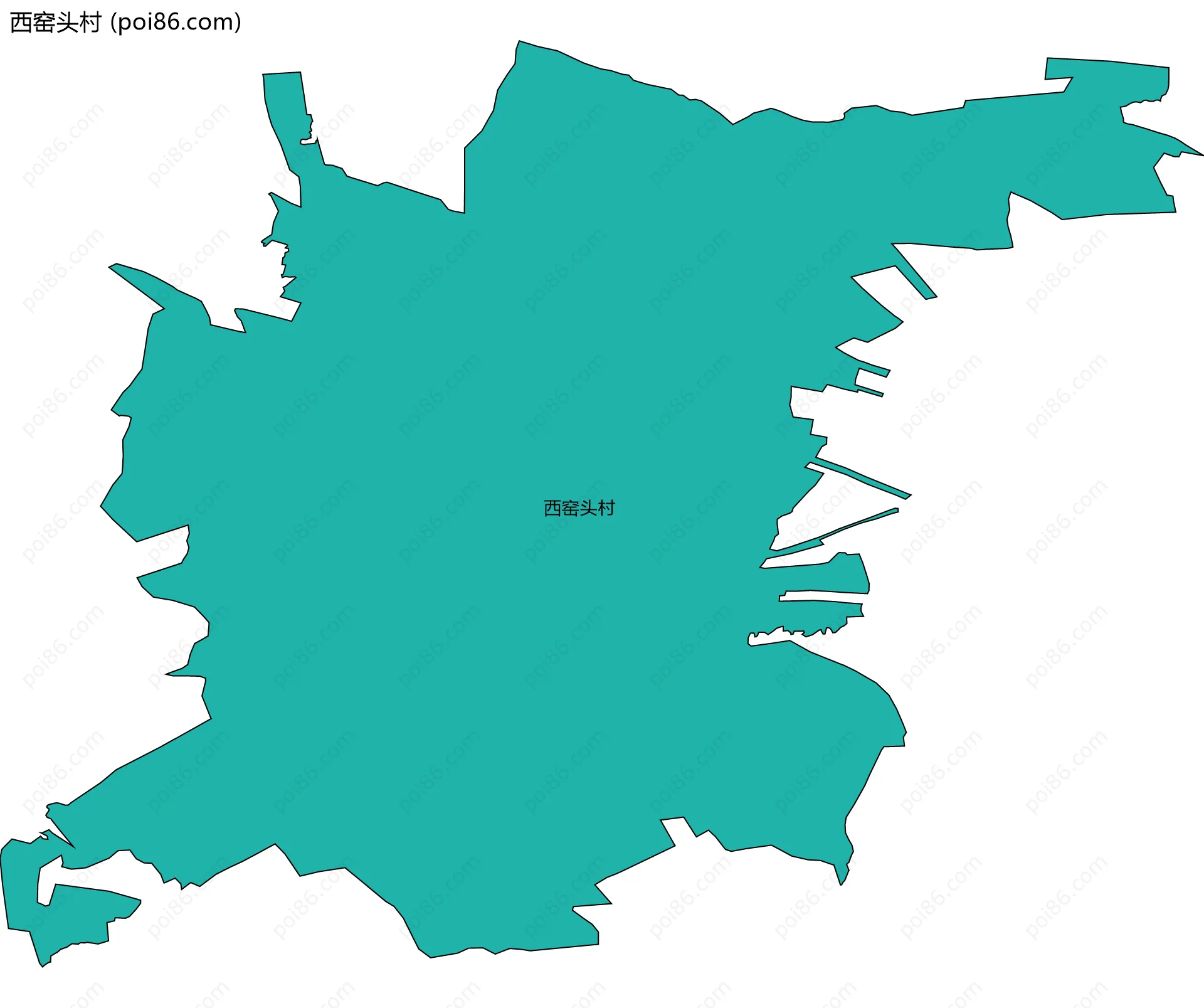 西窑头村边界地图