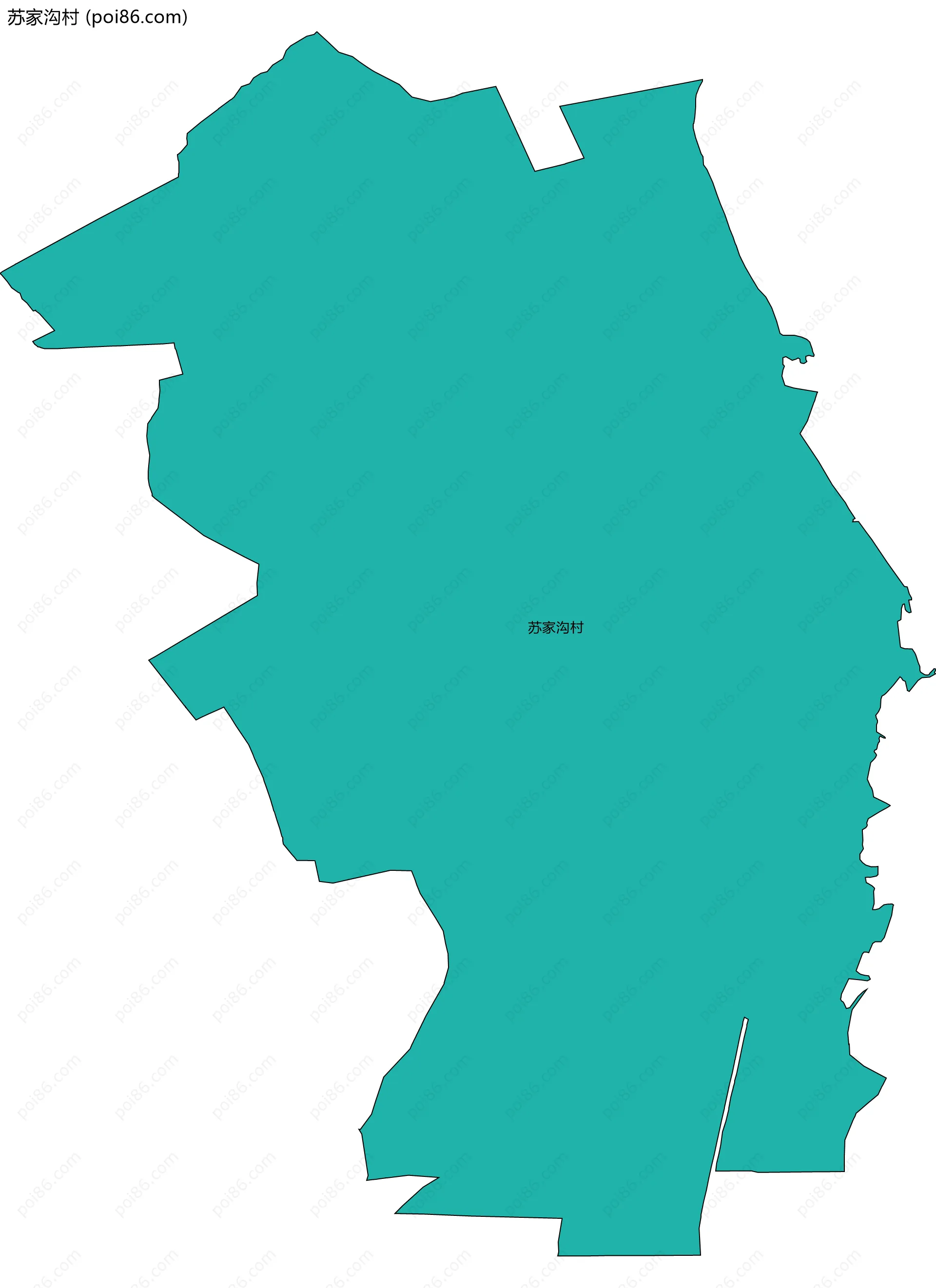 苏家沟村边界地图
