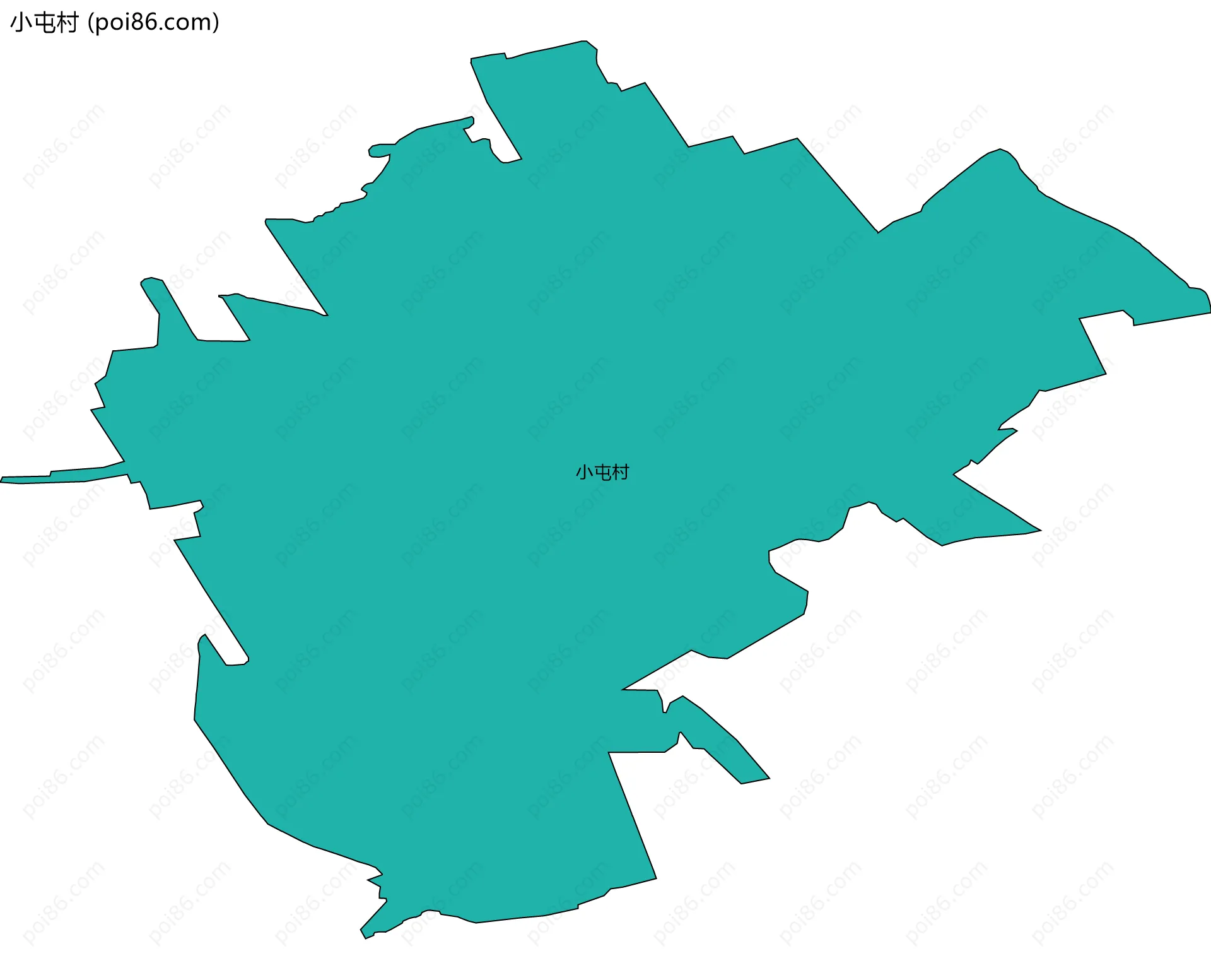 小屯村边界地图