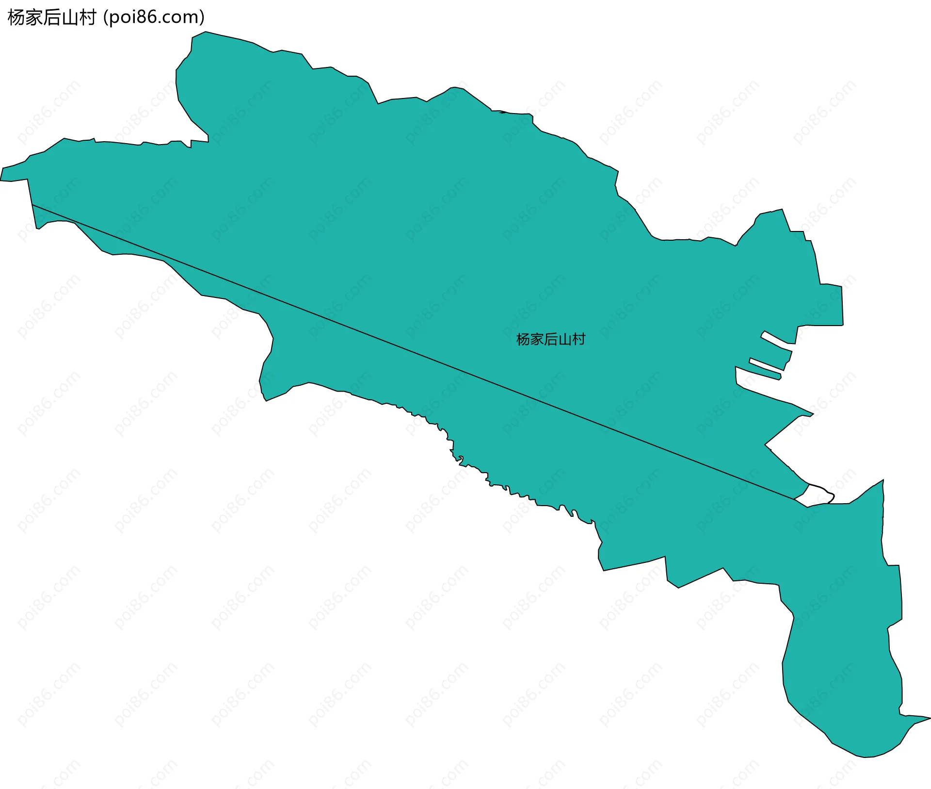 杨家后山村边界地图