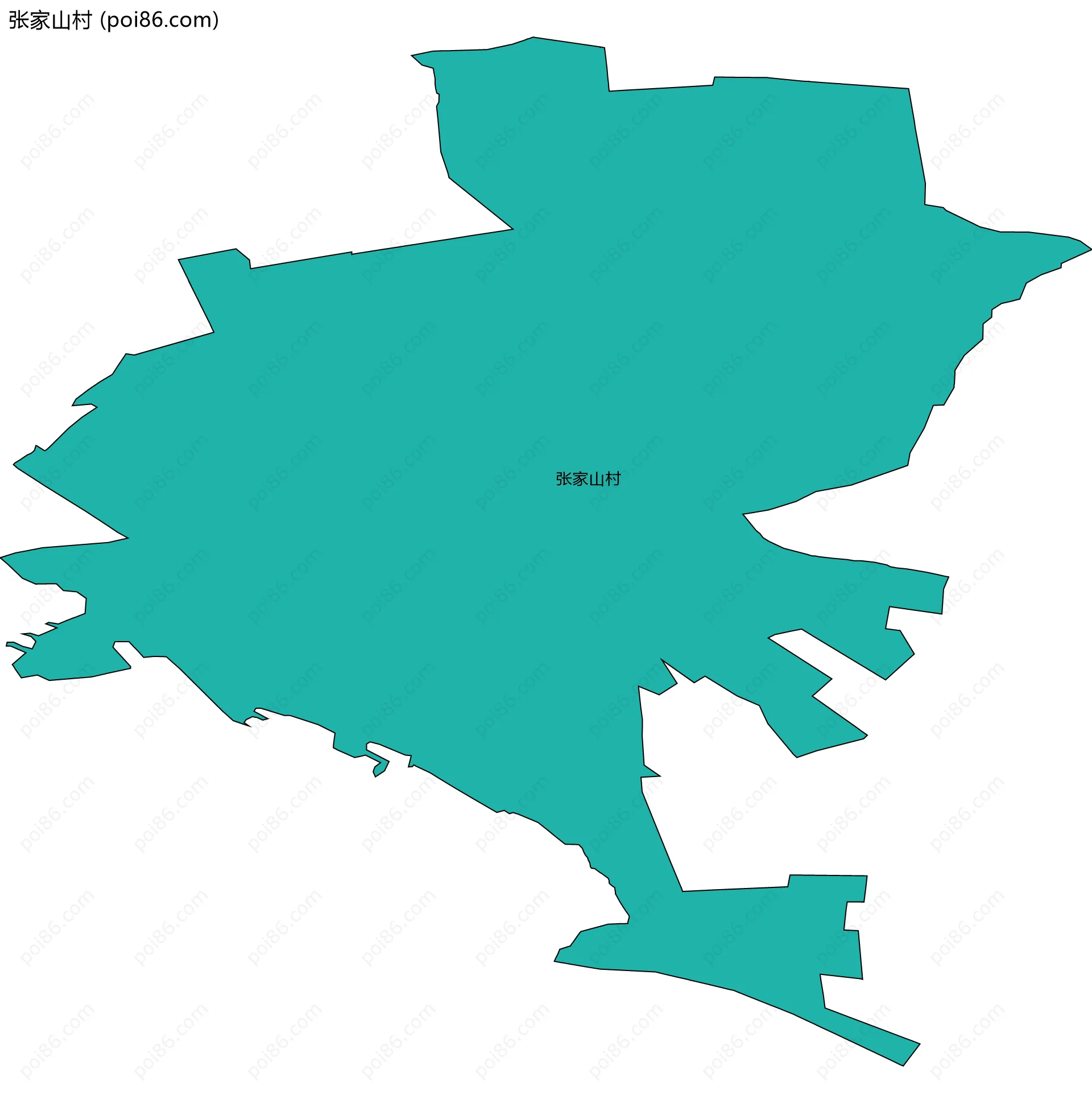 张家山村边界地图