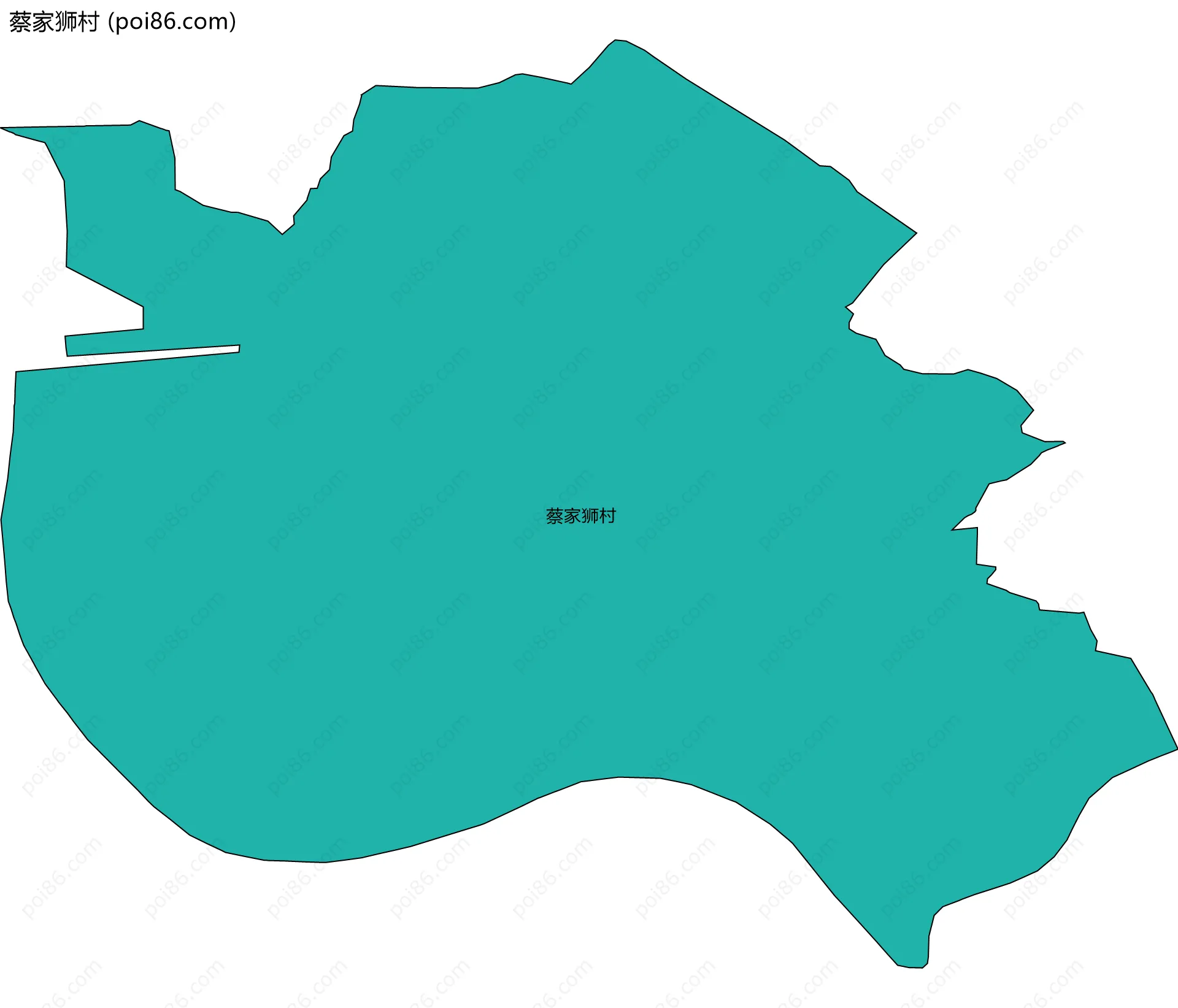 蔡家狮村边界地图