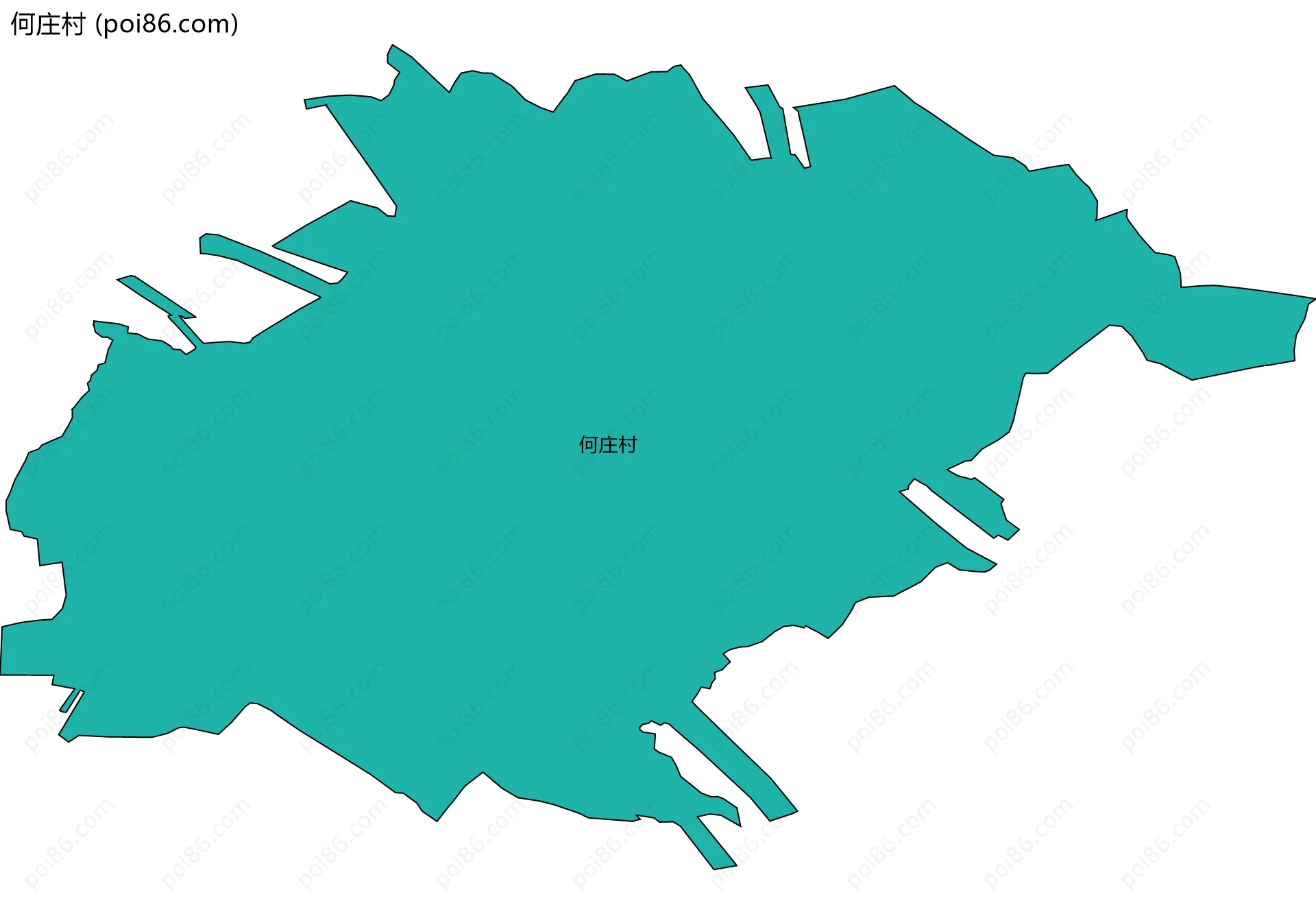 何庄村边界地图