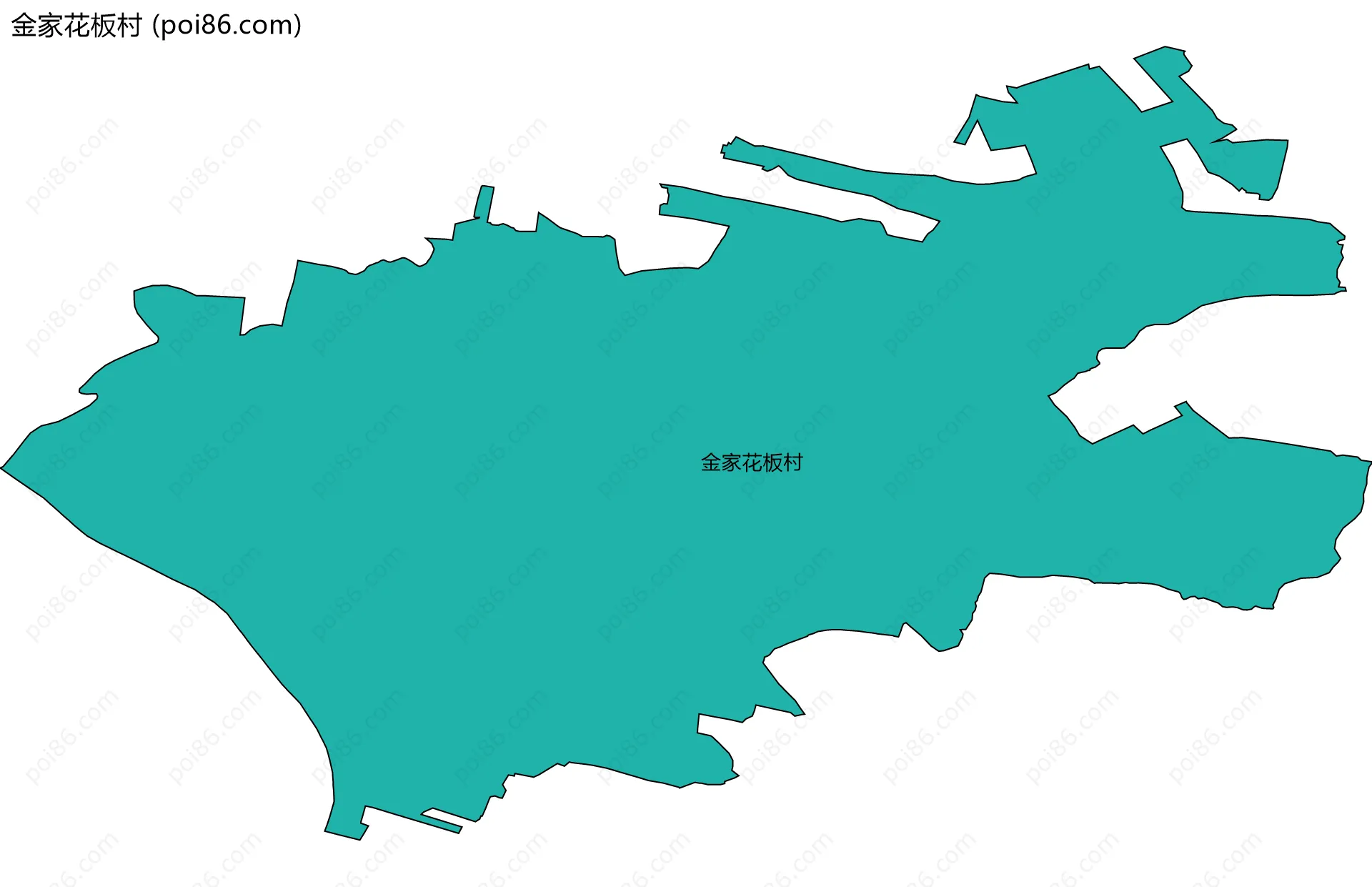 金家花板村边界地图