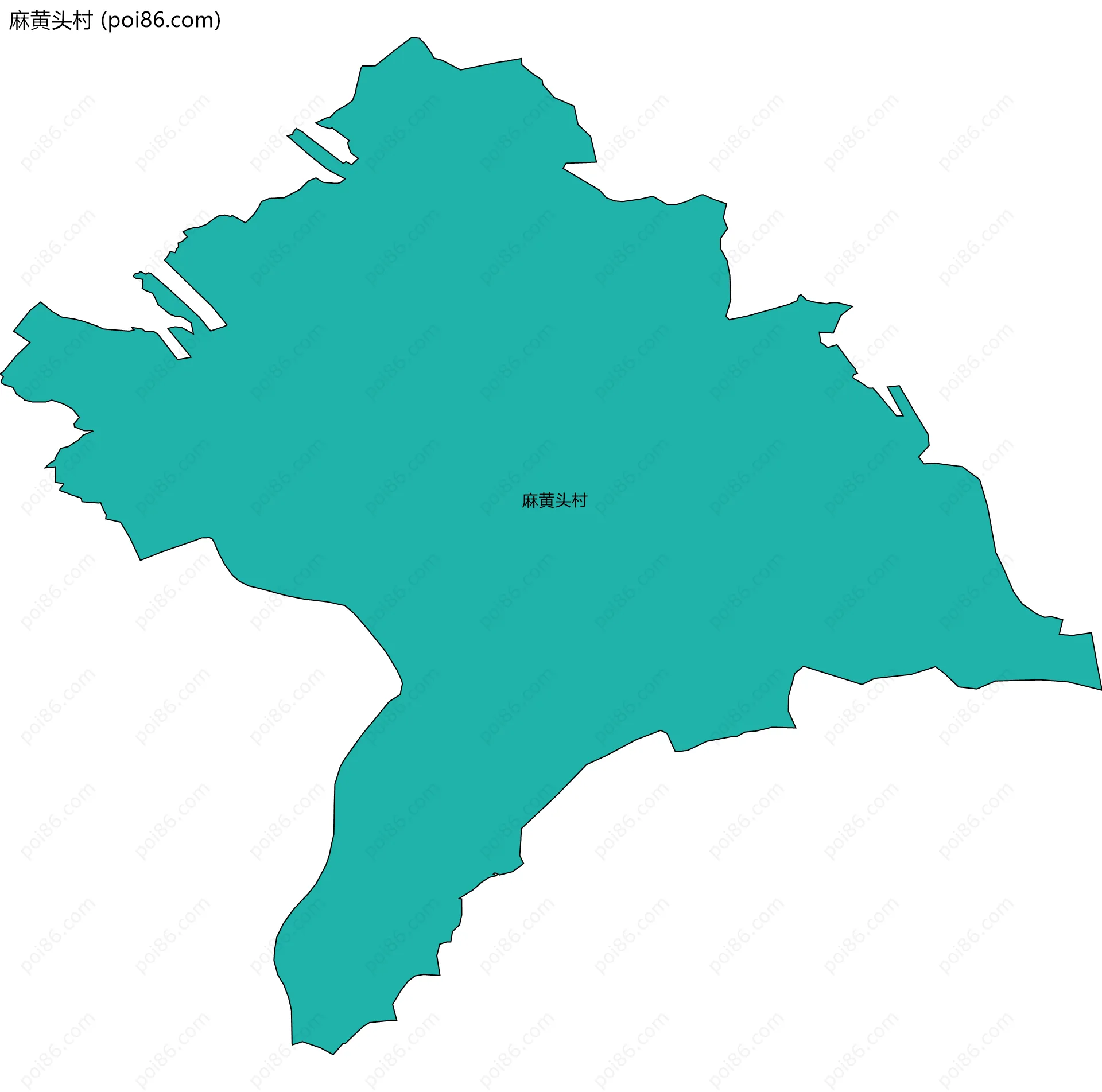 麻黄头村边界地图