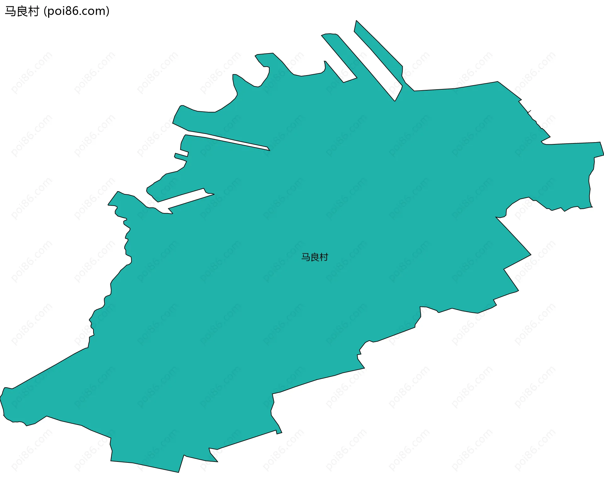 马良村边界地图
